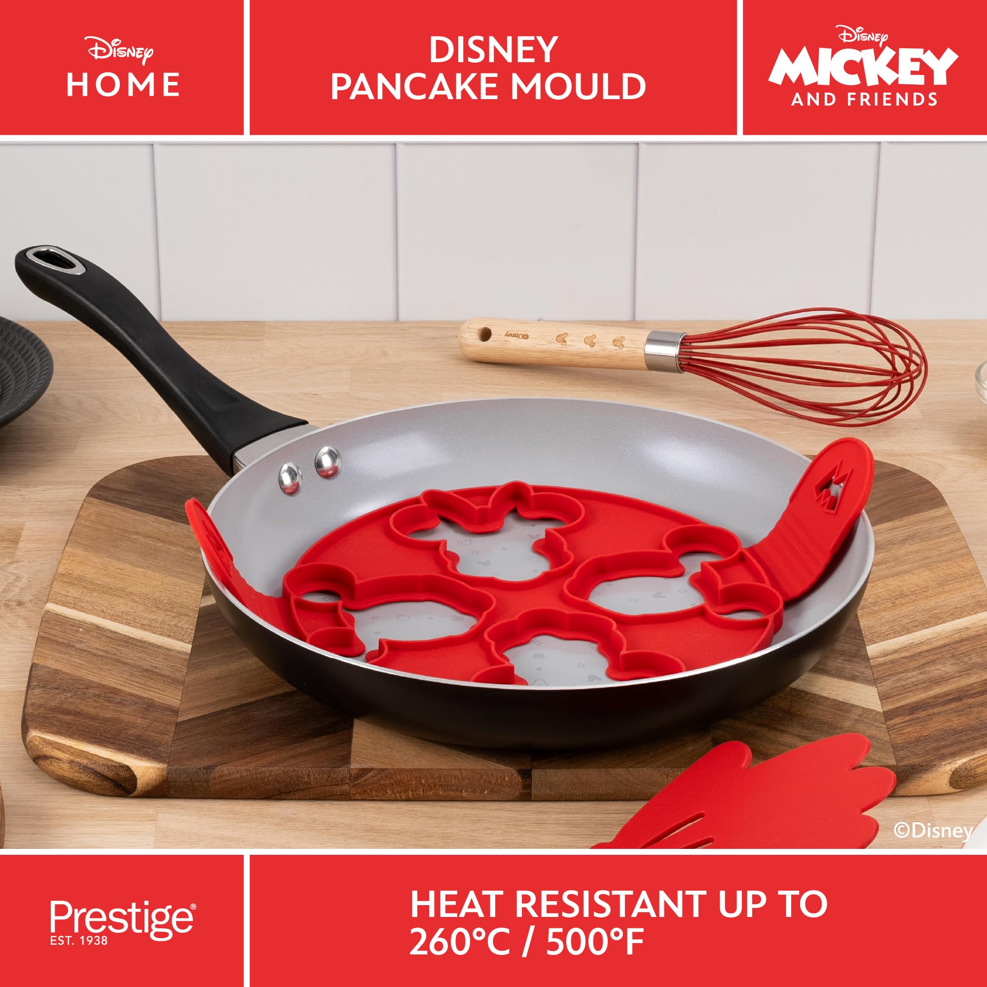 Prestige Disney Silicone Pancake Mould - Mickey & Minnie Silhouettes | Heat Resistant up to 260°C 4