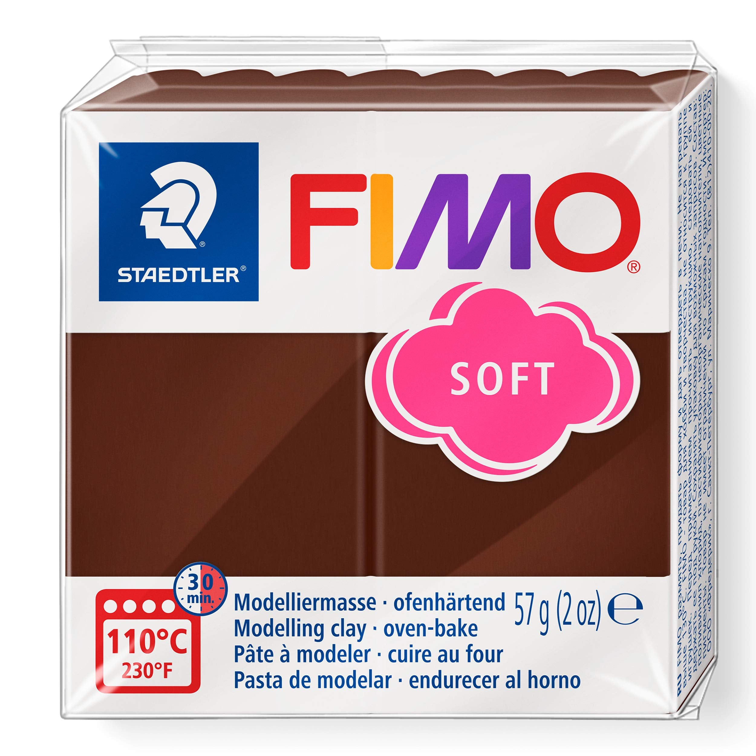 STAEDTLER Fimo Soft Modelling Clay - Oven Hardening Polymer Clay | Chocolate | 57 g 1