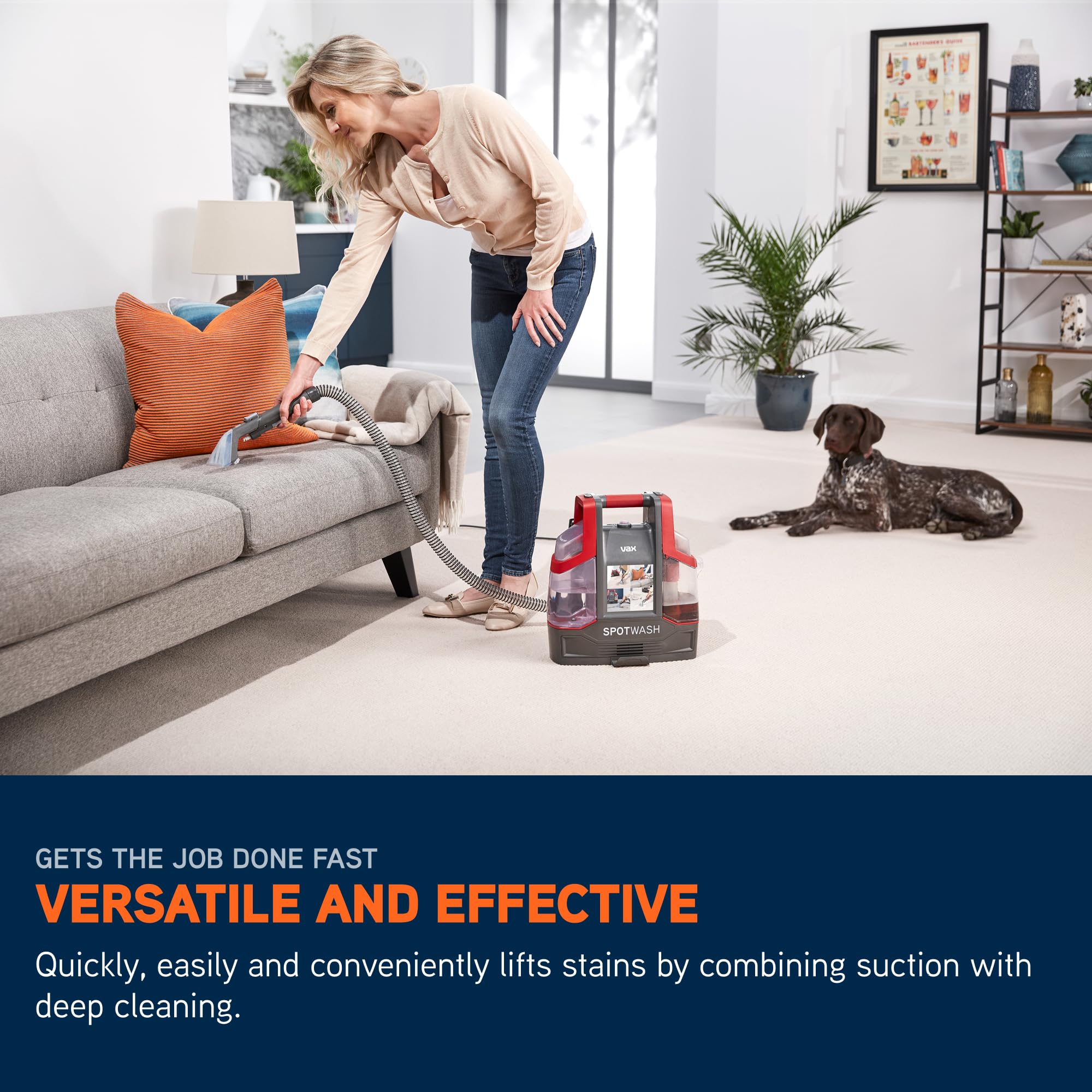 Vax SpotWash Spot Cleaner - Multi-Surface Cleaning for Stains, Spills & Pet Messes | 3.89kg 3