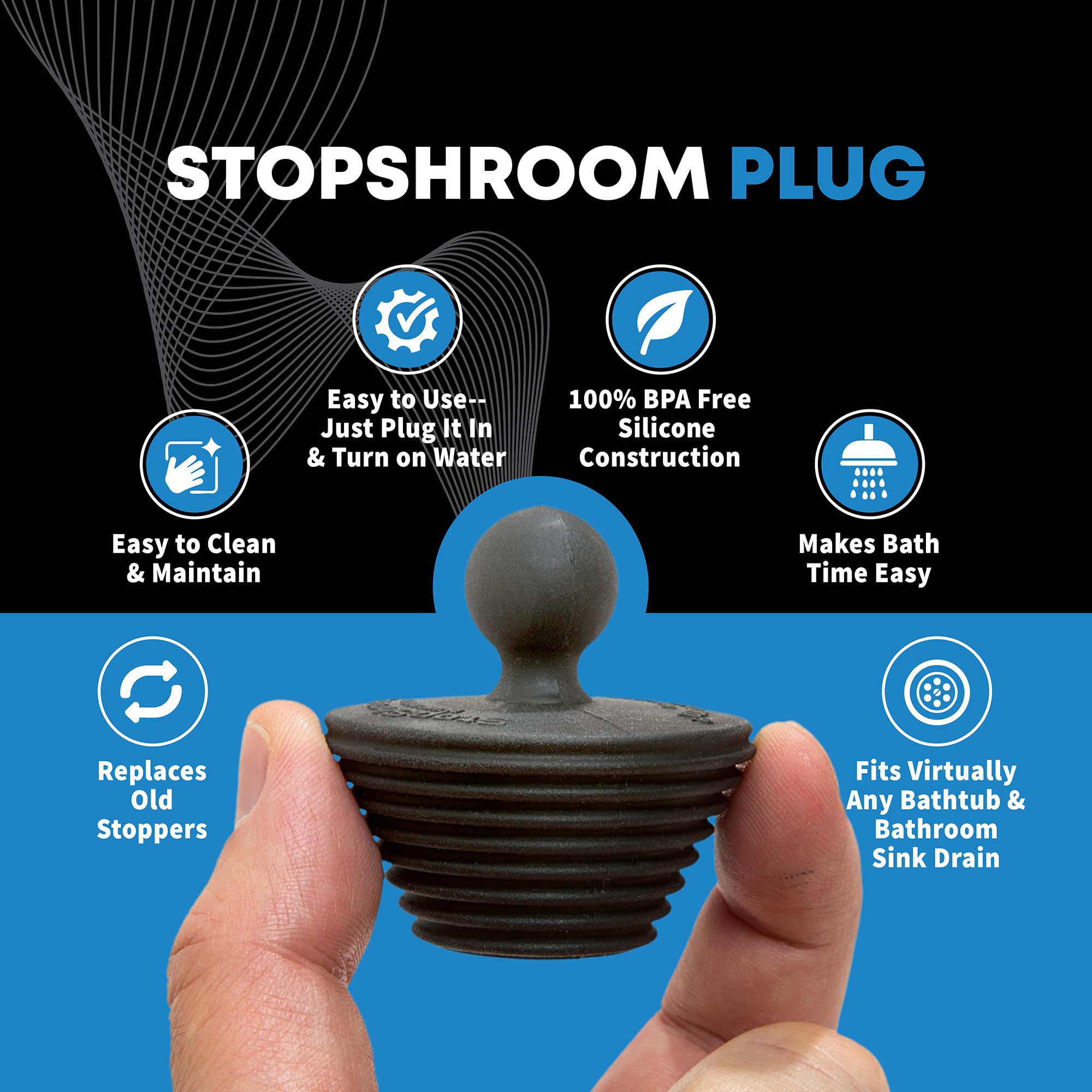 TubShroom Ultra Hair Catcher Drain Protector Platinum Bundle | Stainless Steel & Silicone | Patented Design 4