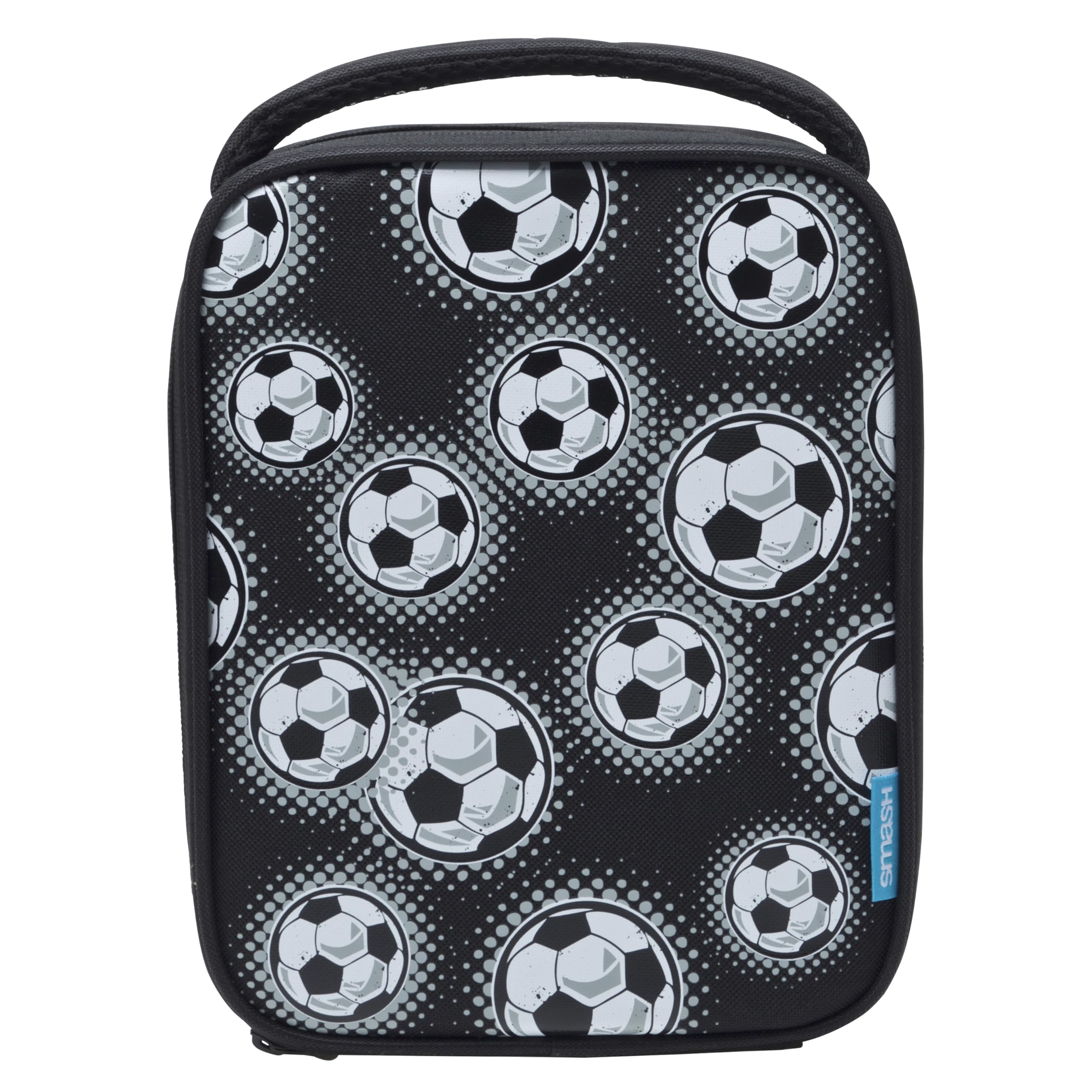 Smash Kids Insulated Lunch Bag - Football Black | Antibacterial Lining | Easy Clean 9
