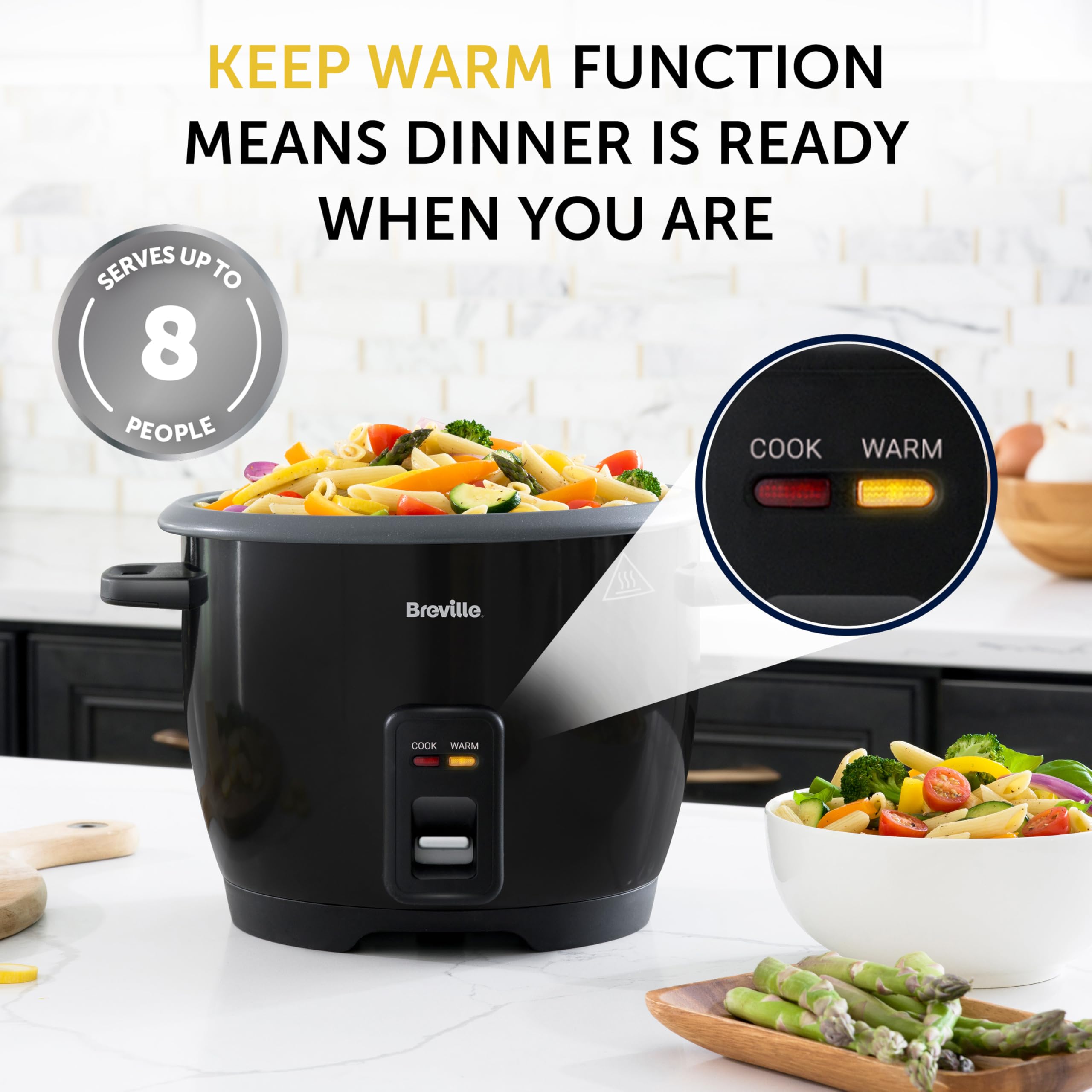Breville Electric Rice Cooker | 1.8L (10 Cup) Capacity | Serves up to 8 Peo 6