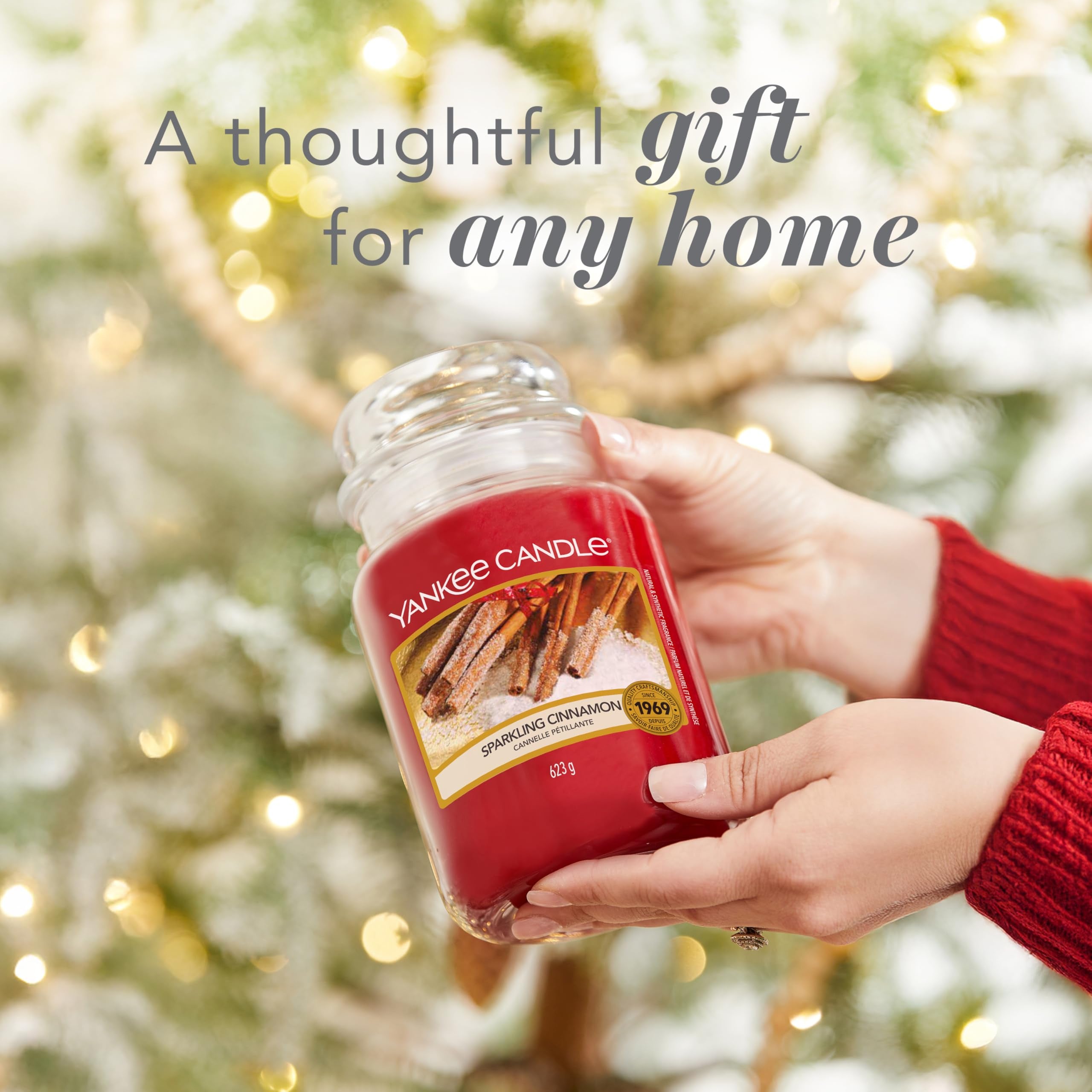 Yankee Candle Sparkling Cinnamon Large Jar Scented Candle | Up to 150 Hour Burn Time | 623g 6