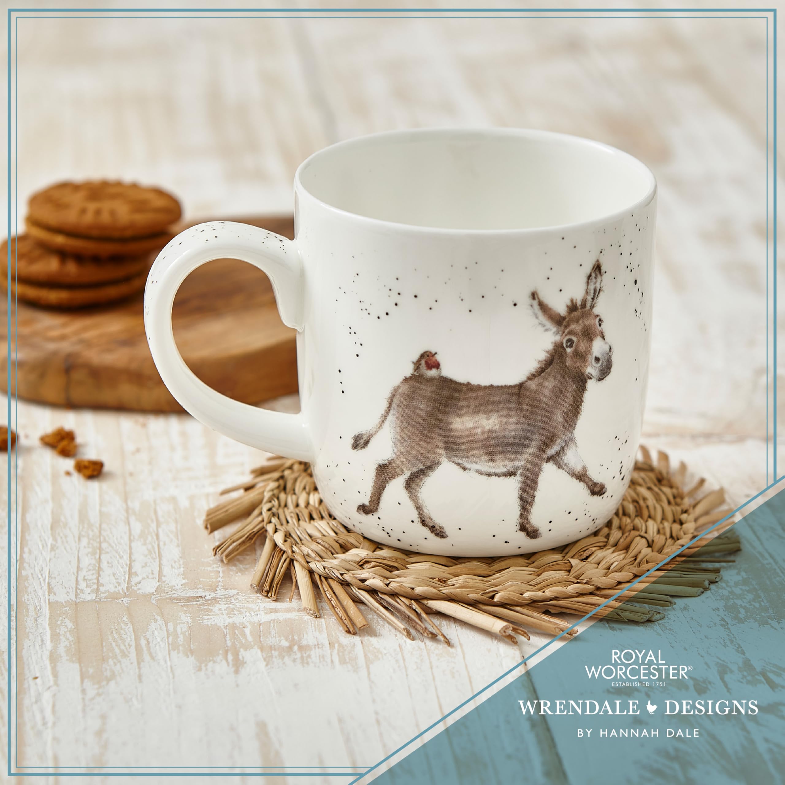 Wrendale Designs 'HEE Haw' Coffee Mug - Fine Bone China | 310ml Capacity | Dishwasher Safe 3
