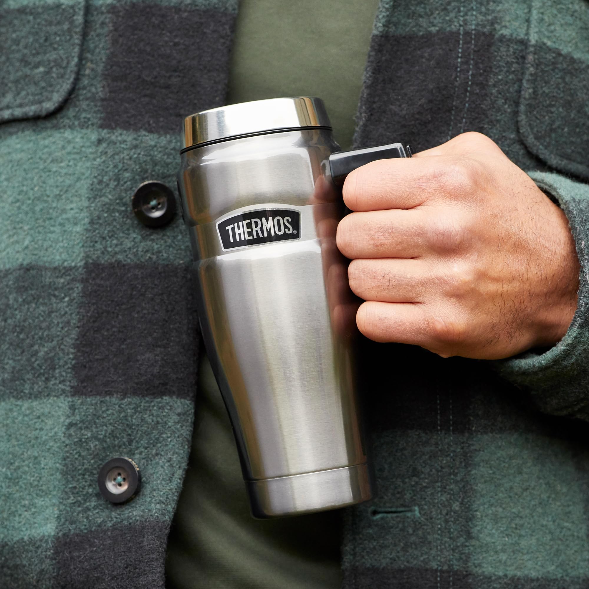 Thermos Stainless King Travel Mug 470ml Raspberry | Vacuum Insulated | Hot 7 Hrs / Cold 18 Hrs 6