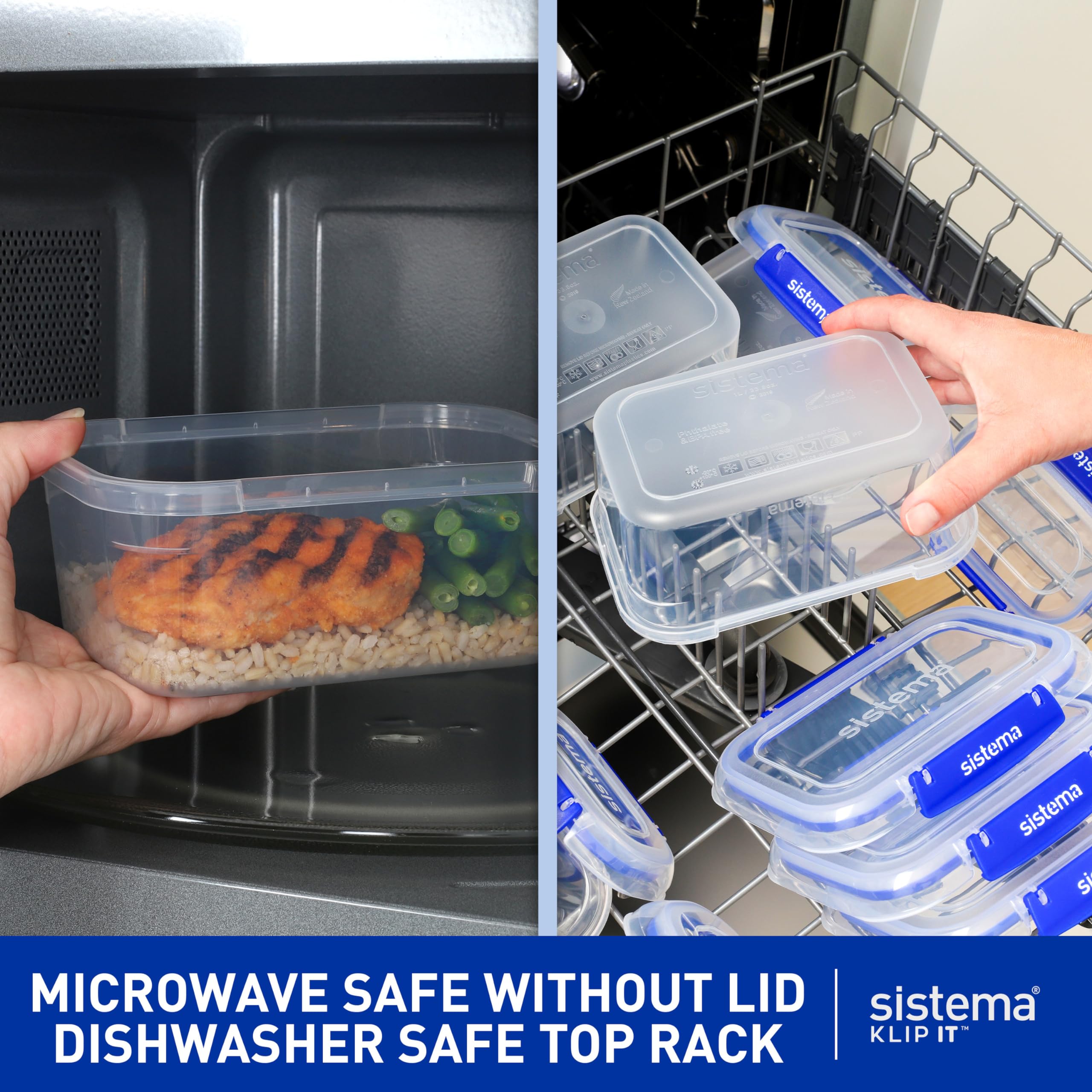Sistema KLIP IT Accents Food Storage Containers - Airtight & Stackable Meal Prep Set | 20 Count 4