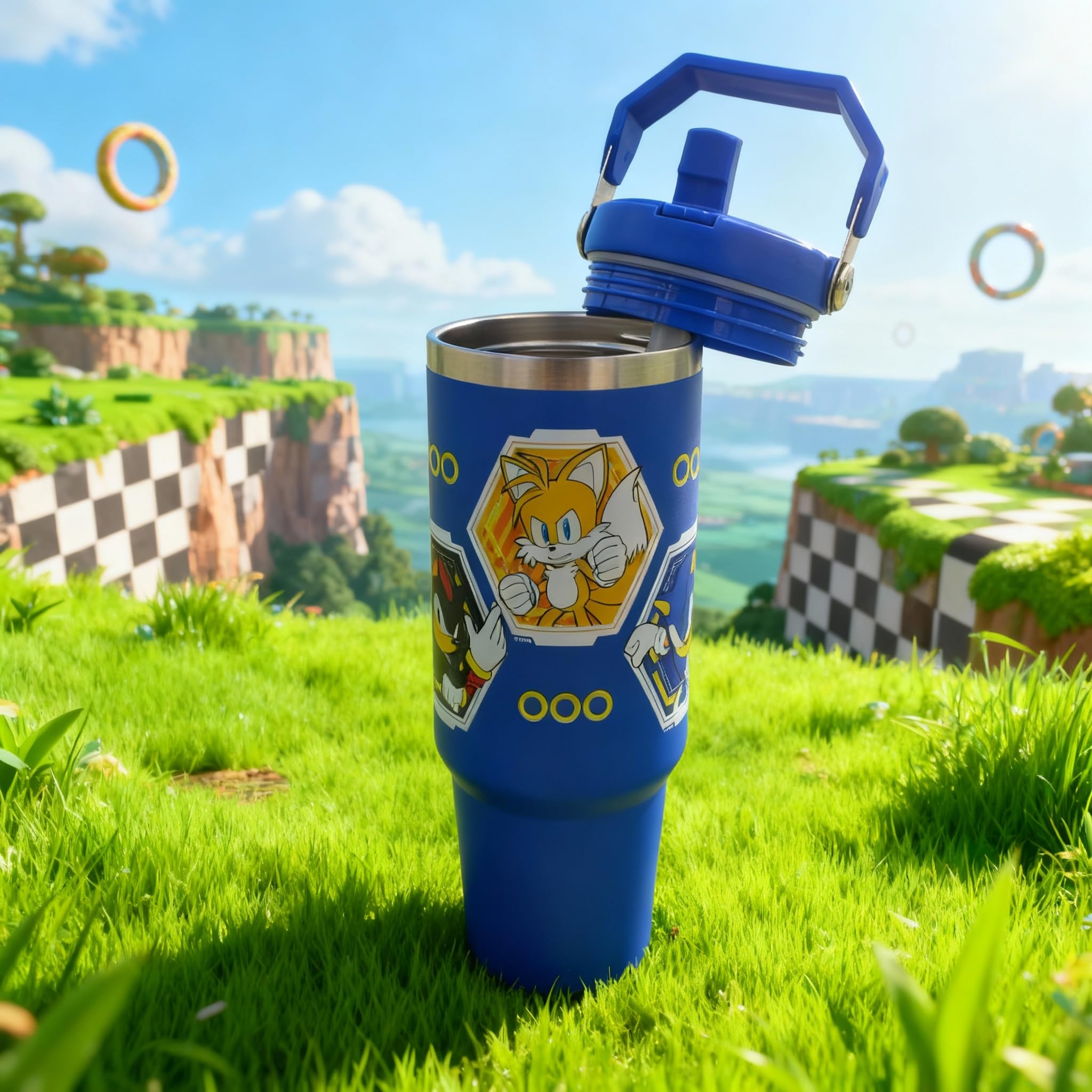 HOX Sonic The Hedgehog 900ml Insulated Travel Mug | Double Wall | Leakproof 7