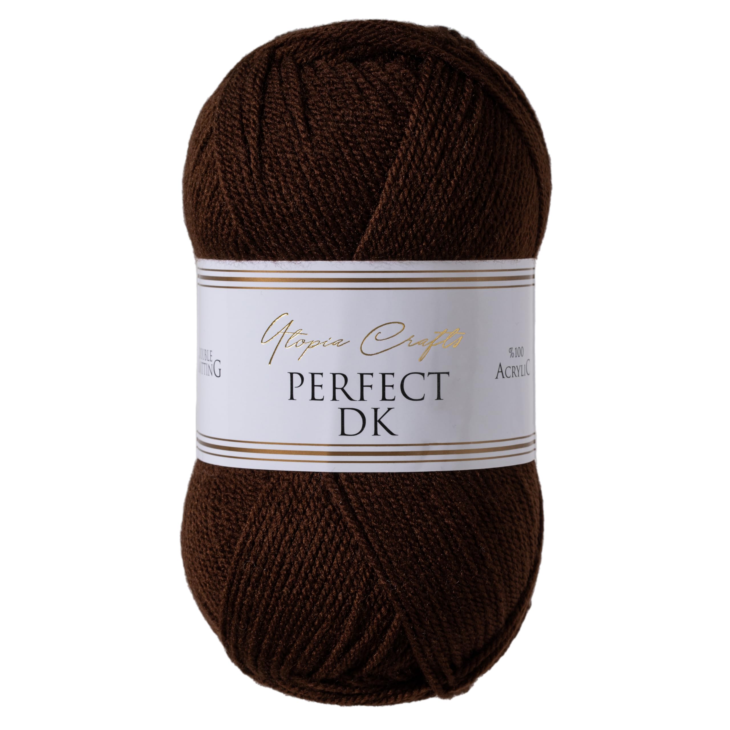 Utopia Crafts DK Double Knitting Yarn - 100% Acrylic | 100g Coffee Bean | 300m 1