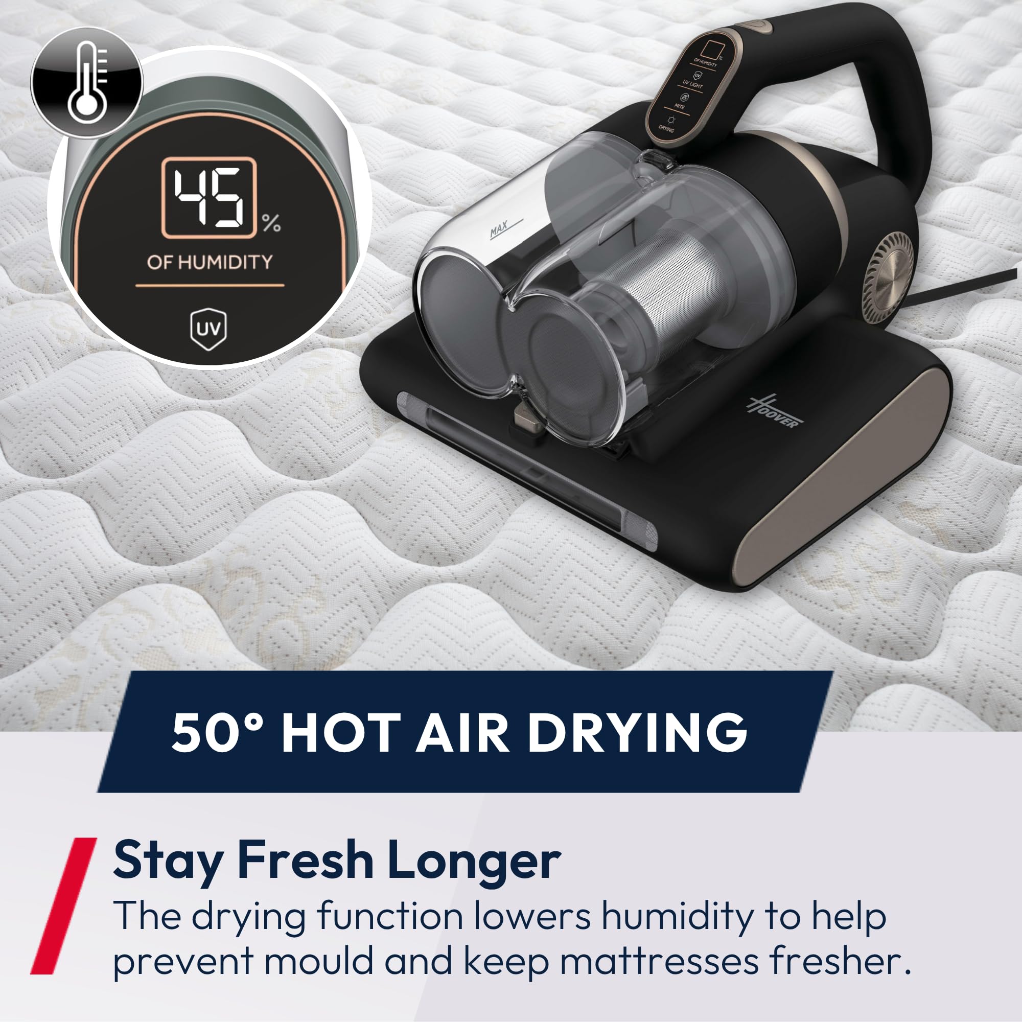 Hoover HMC520UV Mattress Vacuum Cleaner - 4-in-1 with UV Light & Drying | 3.23kg 6