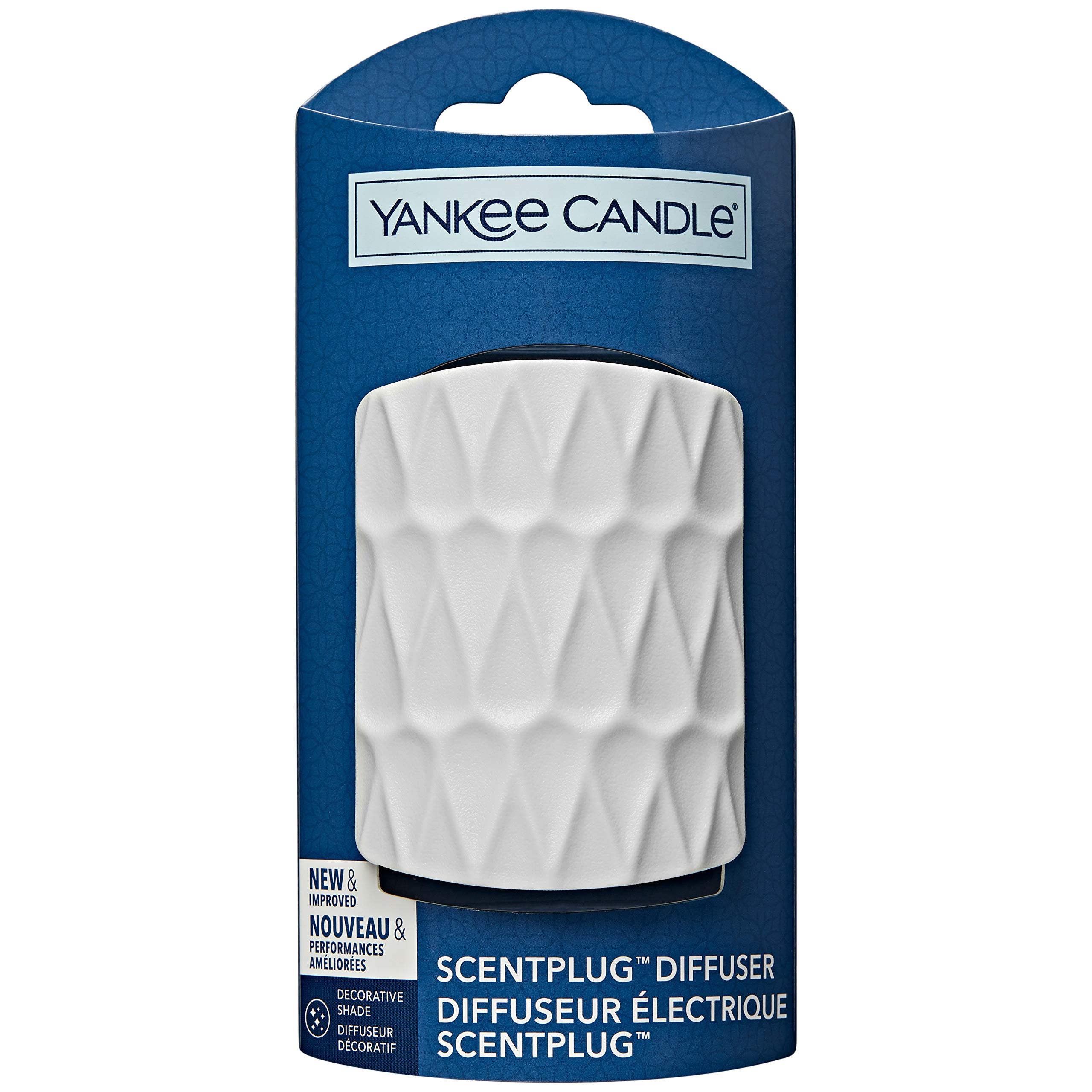Yankee Candle ScentPlug Diffuser - White Organic Pattern Base | 3 Intensity Settings | Up to 30 Days Fragrance 1