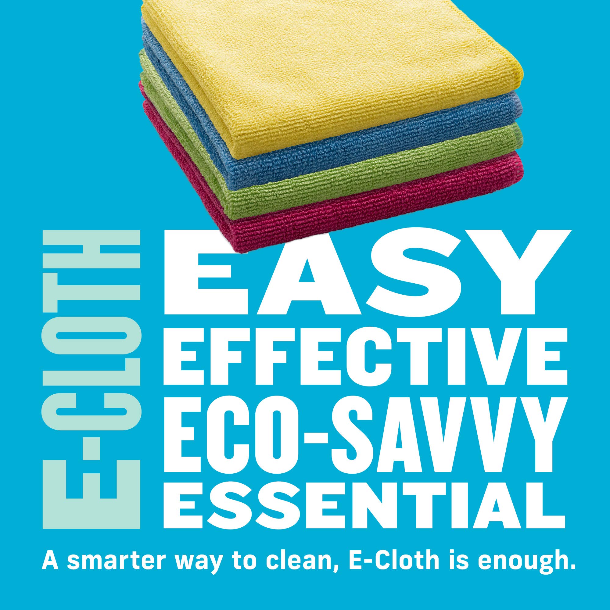 E-Cloth General Purpose Microfibre Cloth - 4 Pack | Removes 99% Bacteria | Reusable 6