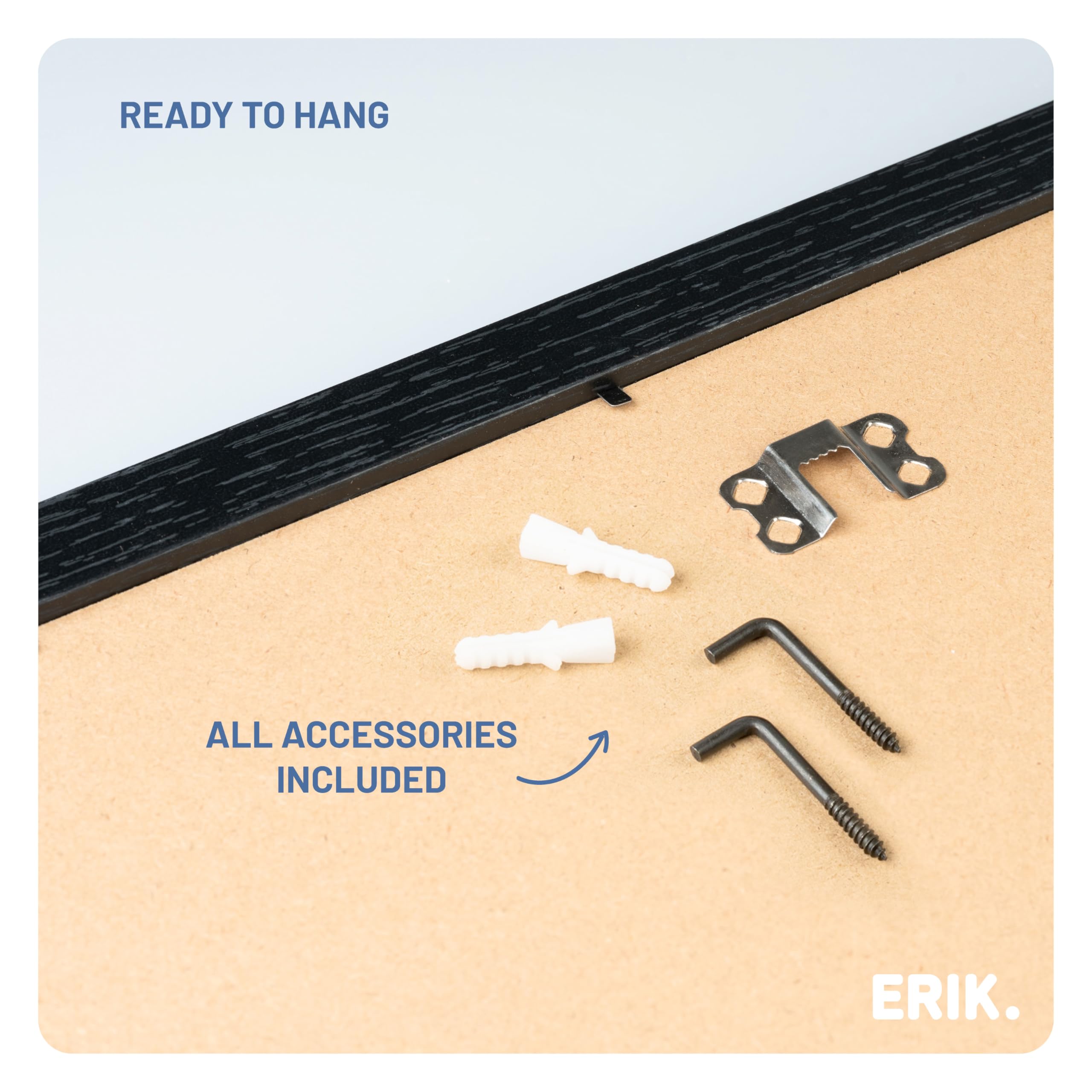 Grupo Erik Poster Frame 61 x 91.5cm Black | High-Quality MDF Construction | Protective Styrene Front 5