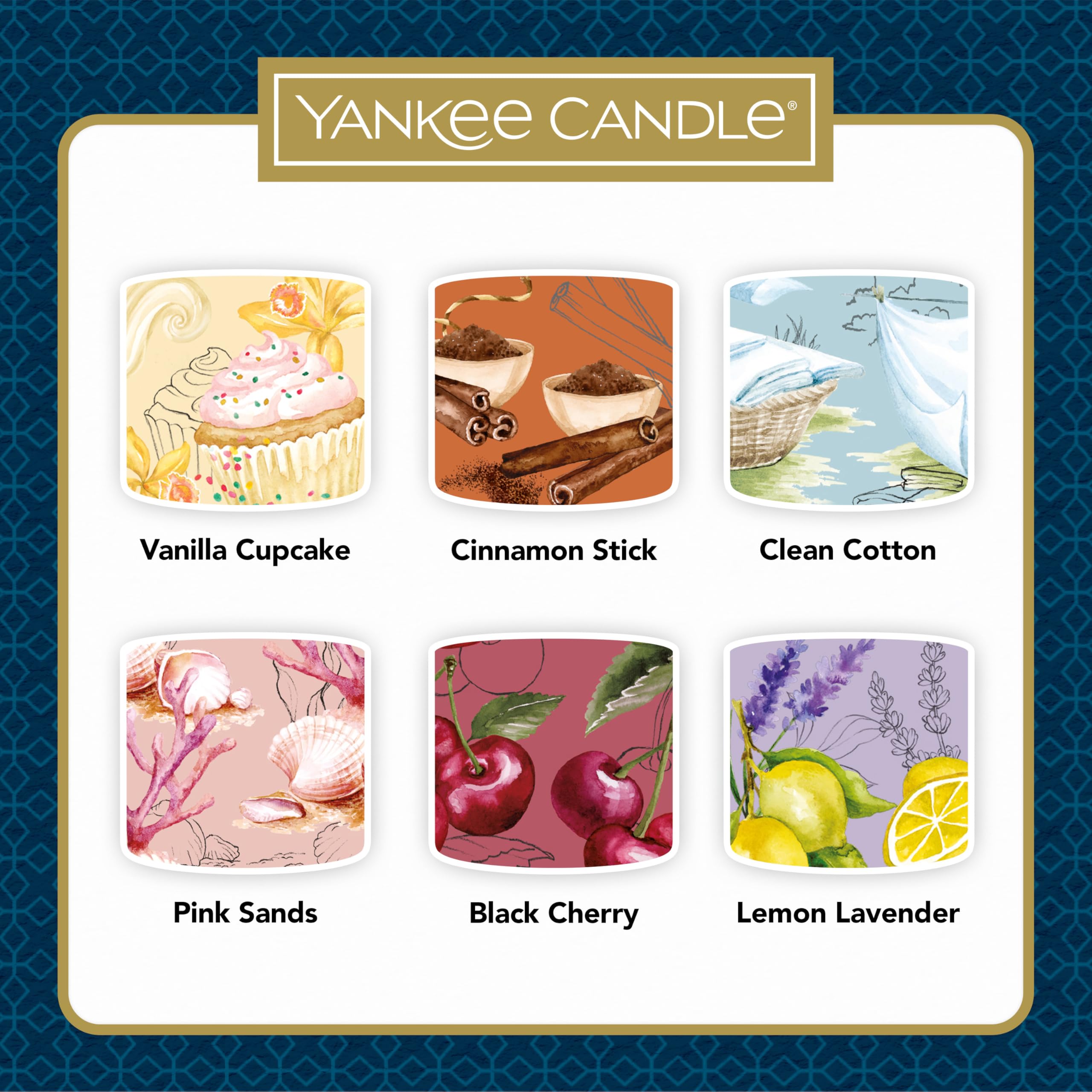 Yankee Candle Votive Candles Gift Set - 6 Scents including Black Cherry & Pink Sands | Soy Blend Wax 3