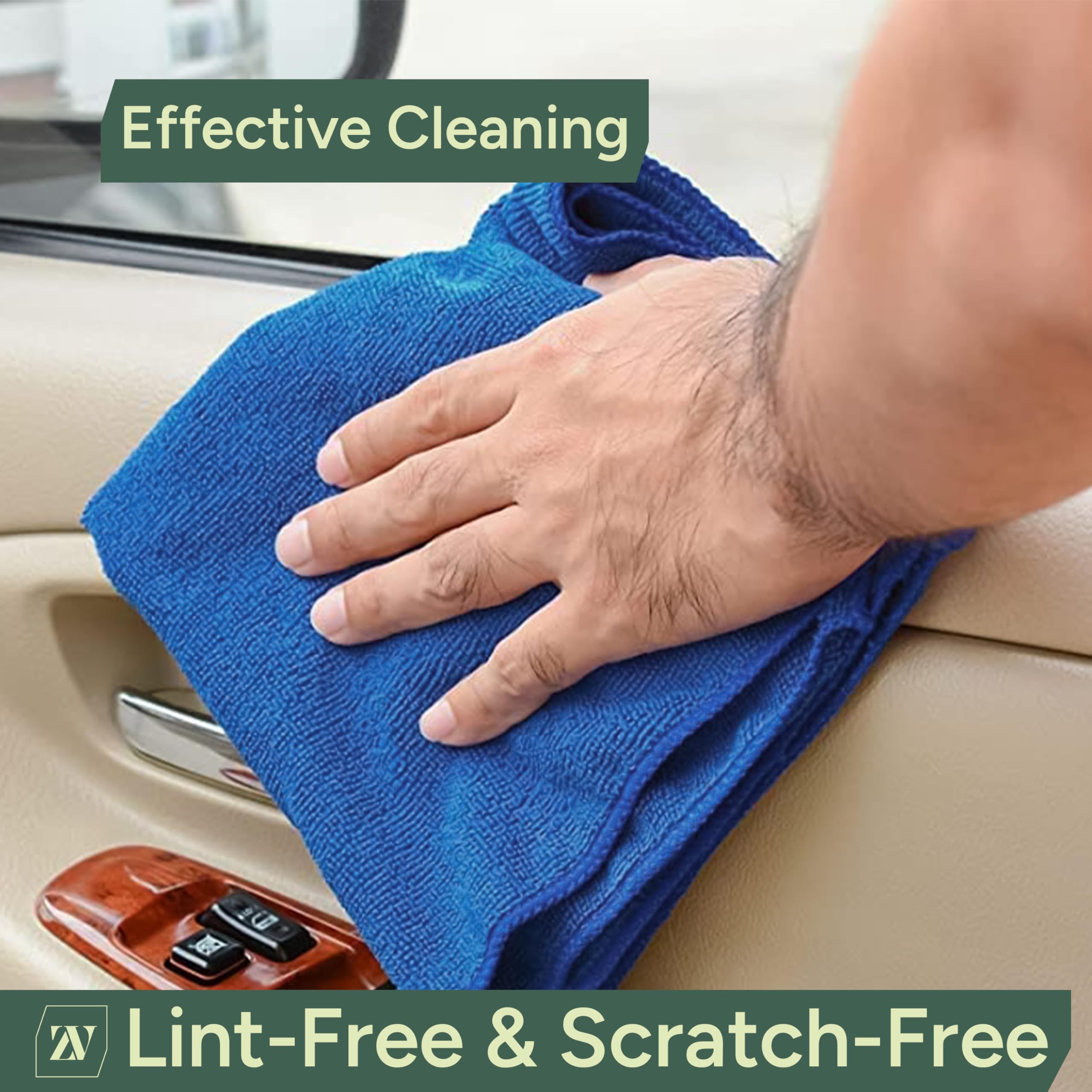 Zuvo Microfiber Cloths - Pack of 12 Ultra-Soft, Highly Absorbent Cleaning Cloths | 32x32 cm 5