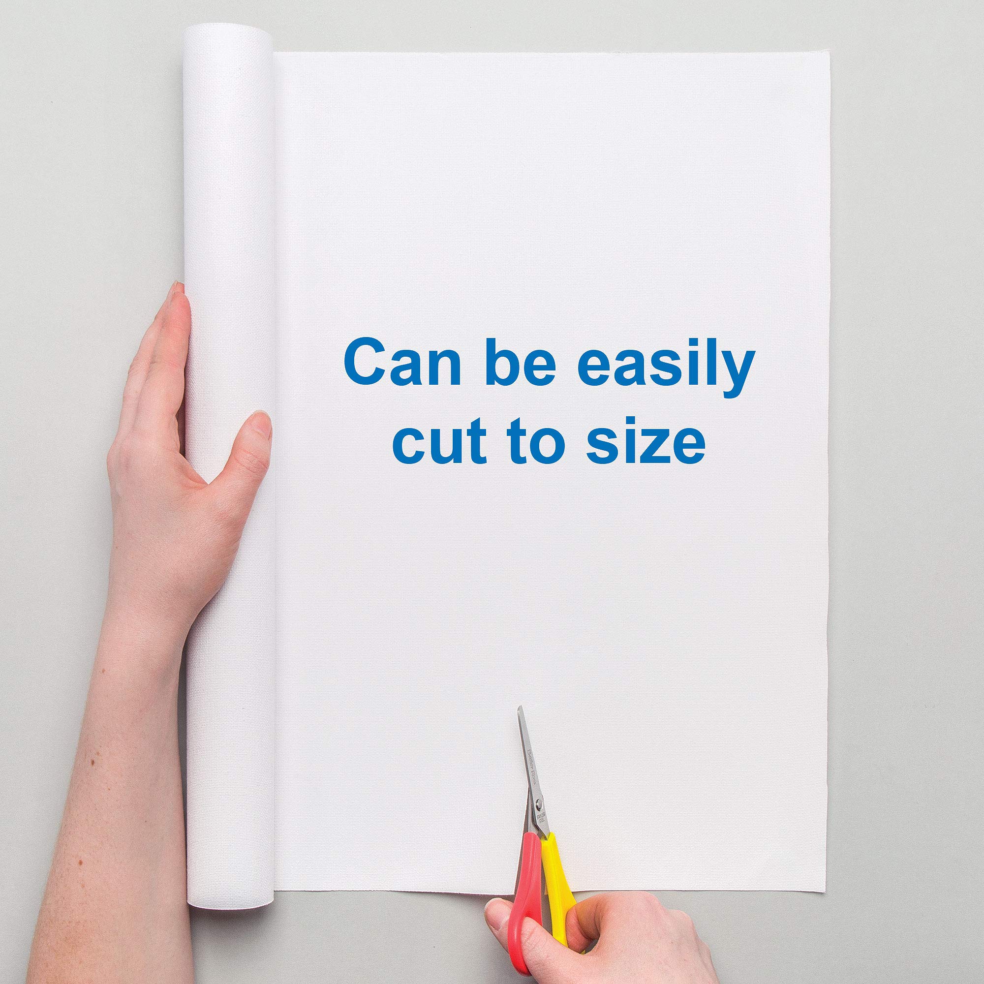 Baker Ross AR498 Blank Canvas Roll for Painting | 200cm x 40cm | White Canvas for Oil, Acrylic, Watercolour 4