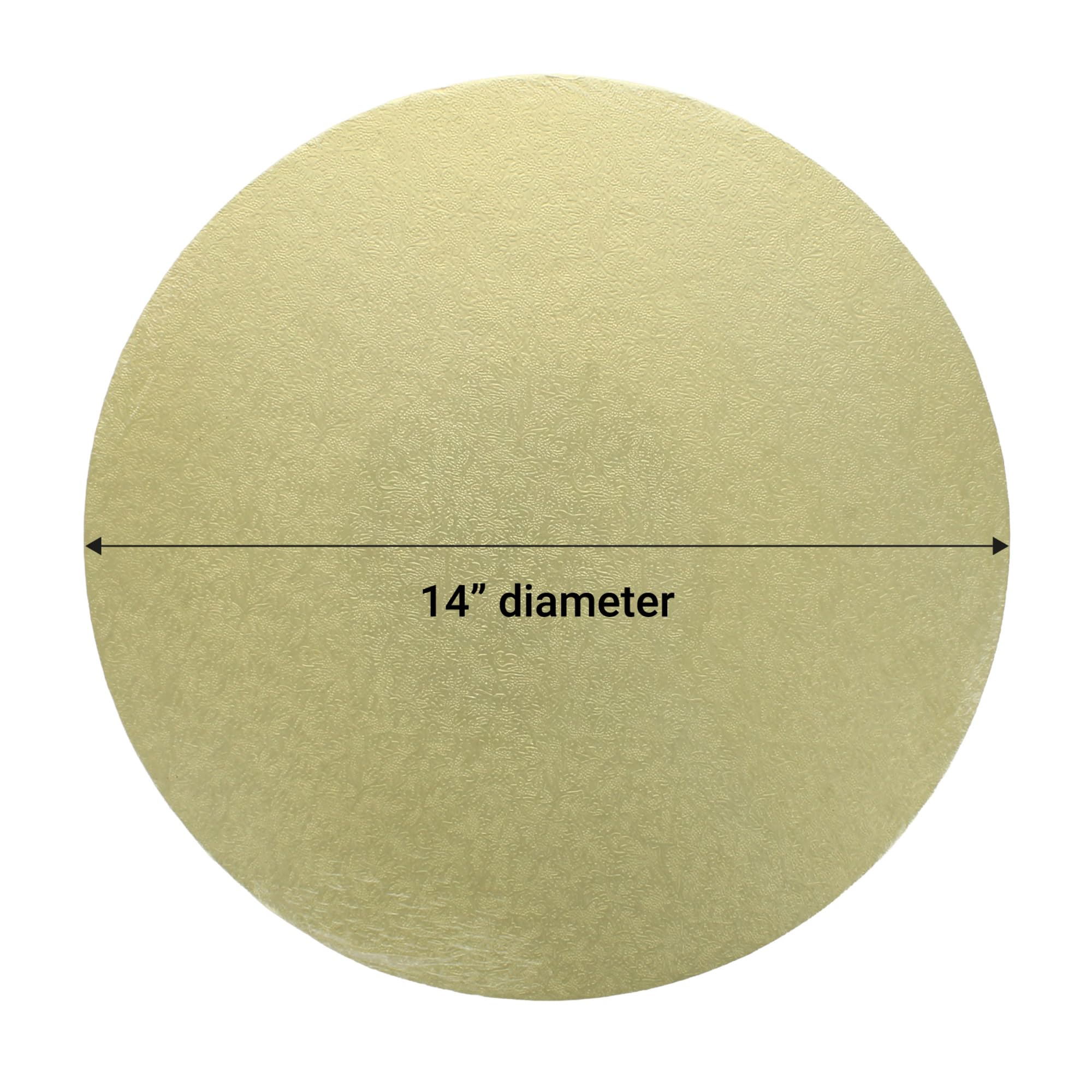 Satinara Cake Board - 14 Inch Round Cake Drum | 12mm Thick, Pale Gold Foil | Handmade in UK 6