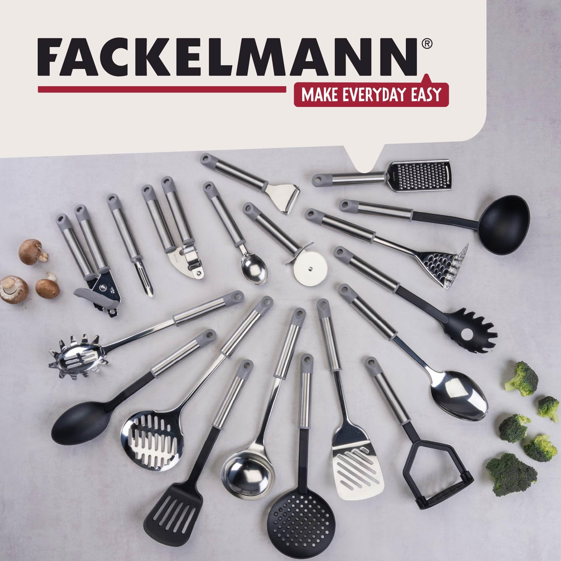 Fackelmann MODE Potato Masher - Stainless Steel | Heat-Resistant Handle | Dishwasher Safe 6