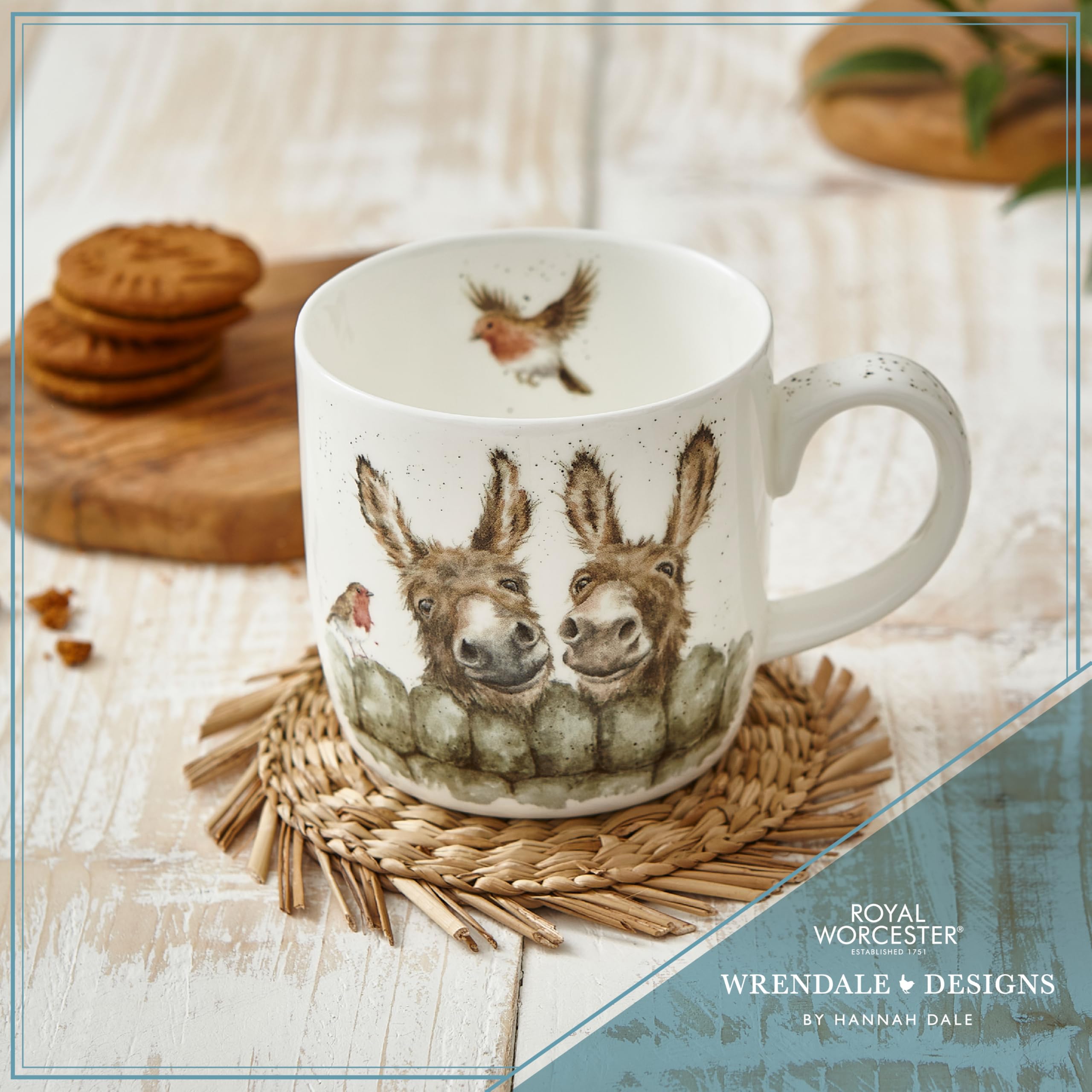 Wrendale Designs 'HEE Haw' Coffee Mug - Fine Bone China | 310ml Capacity | Dishwasher Safe 2