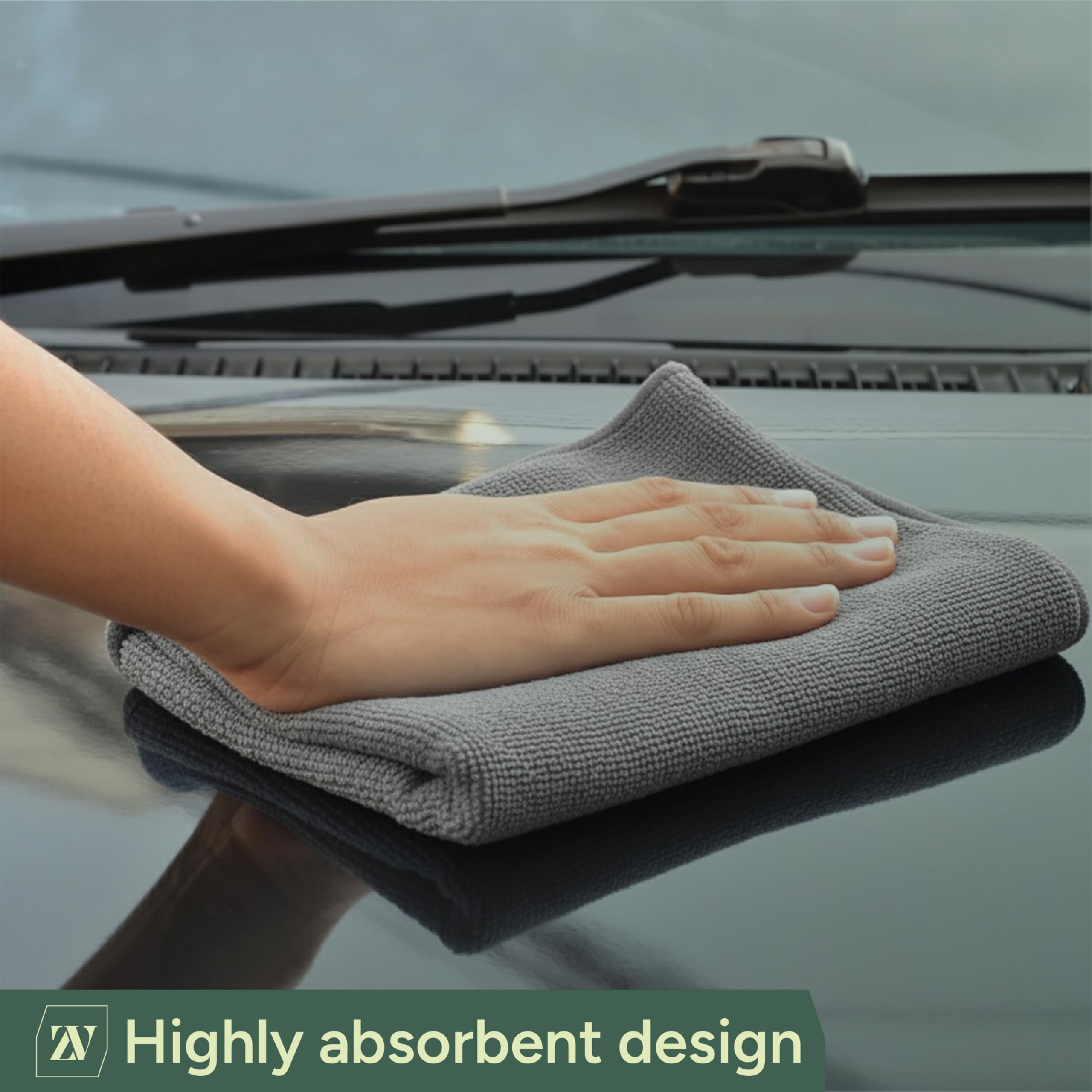 Zuvo Microfiber Cleaning Cloths - Pack of 12 | 32x32 cm | Highly Absorbent & Lint-Free 6