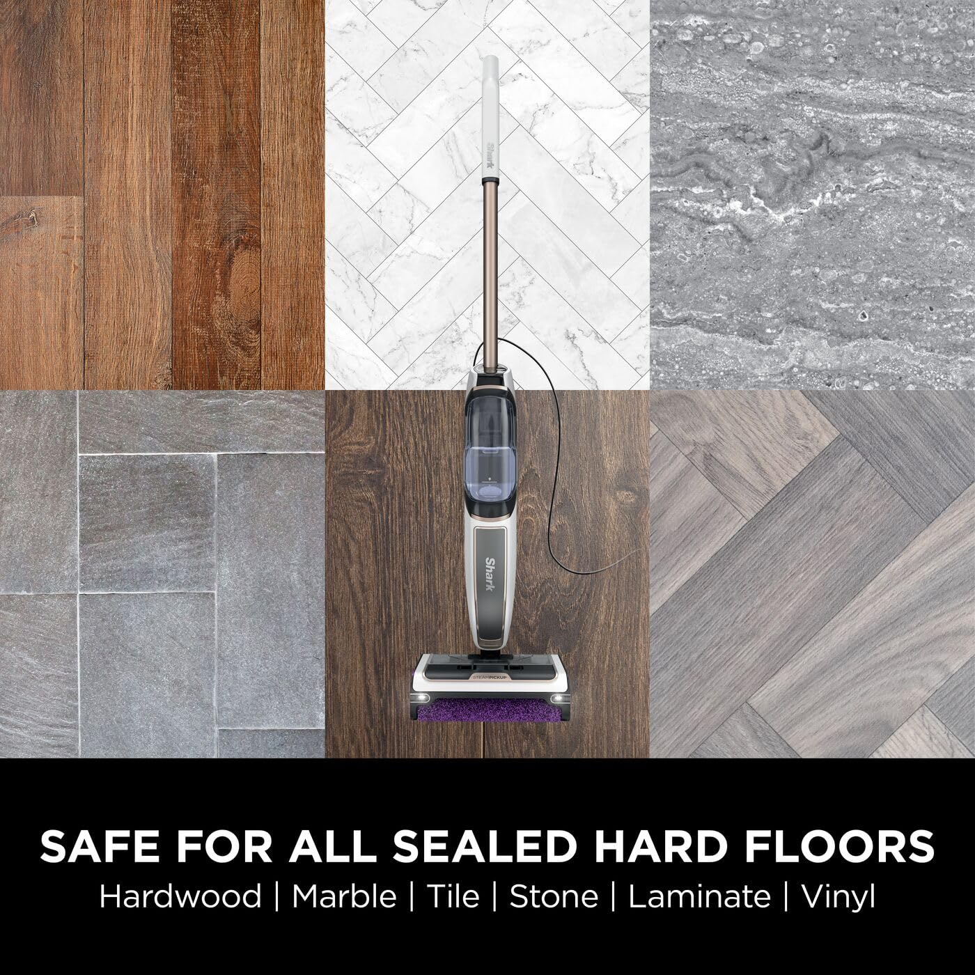 Shark SteamPickUp 3-in-1 Steam Mop for Hard Floors | Chemical-Free Cleaning | 1230W 8