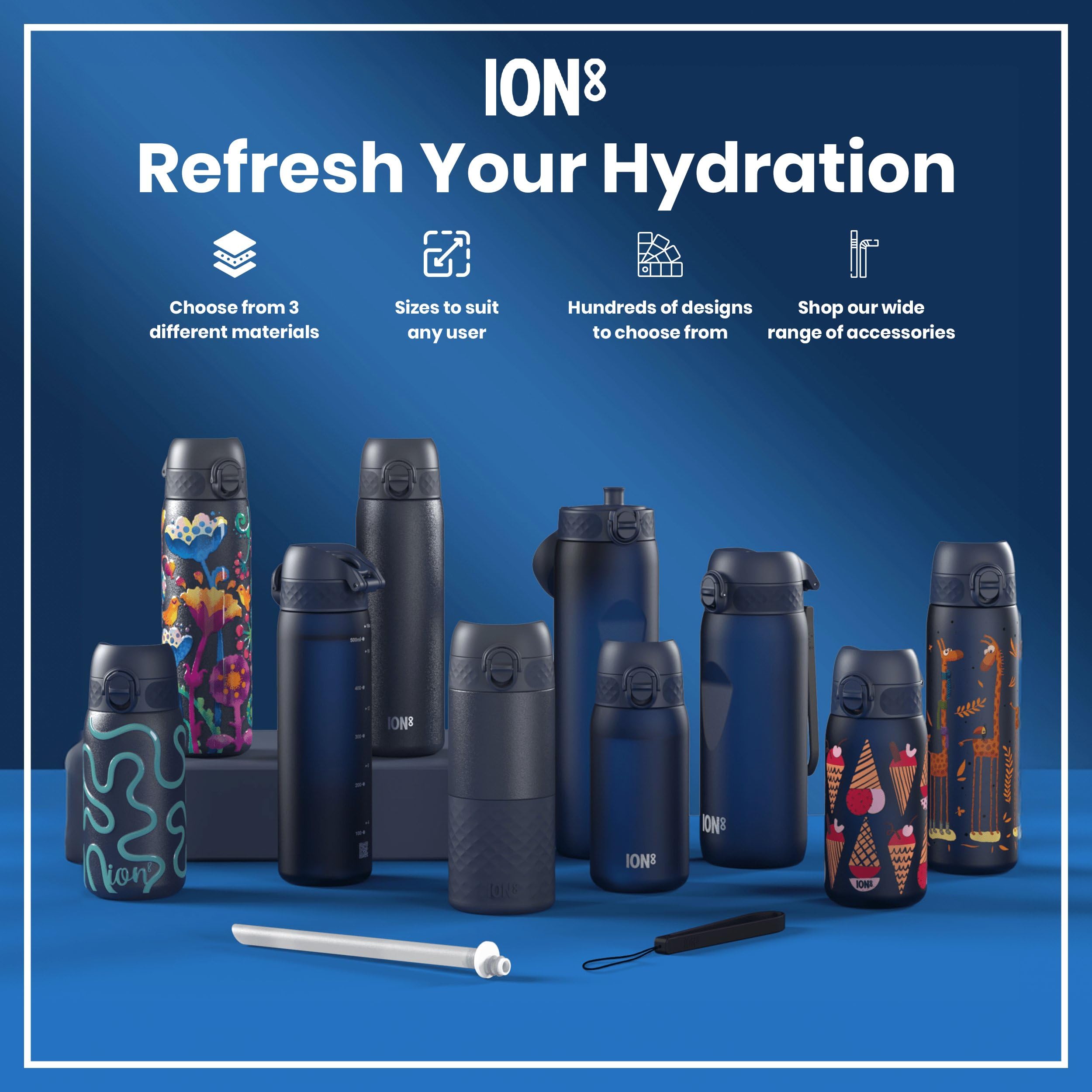Ion8 Hotshot Insulated Travel Mug - 360 ml | Leak Proof | Ash Navy | Stainless Steel 9