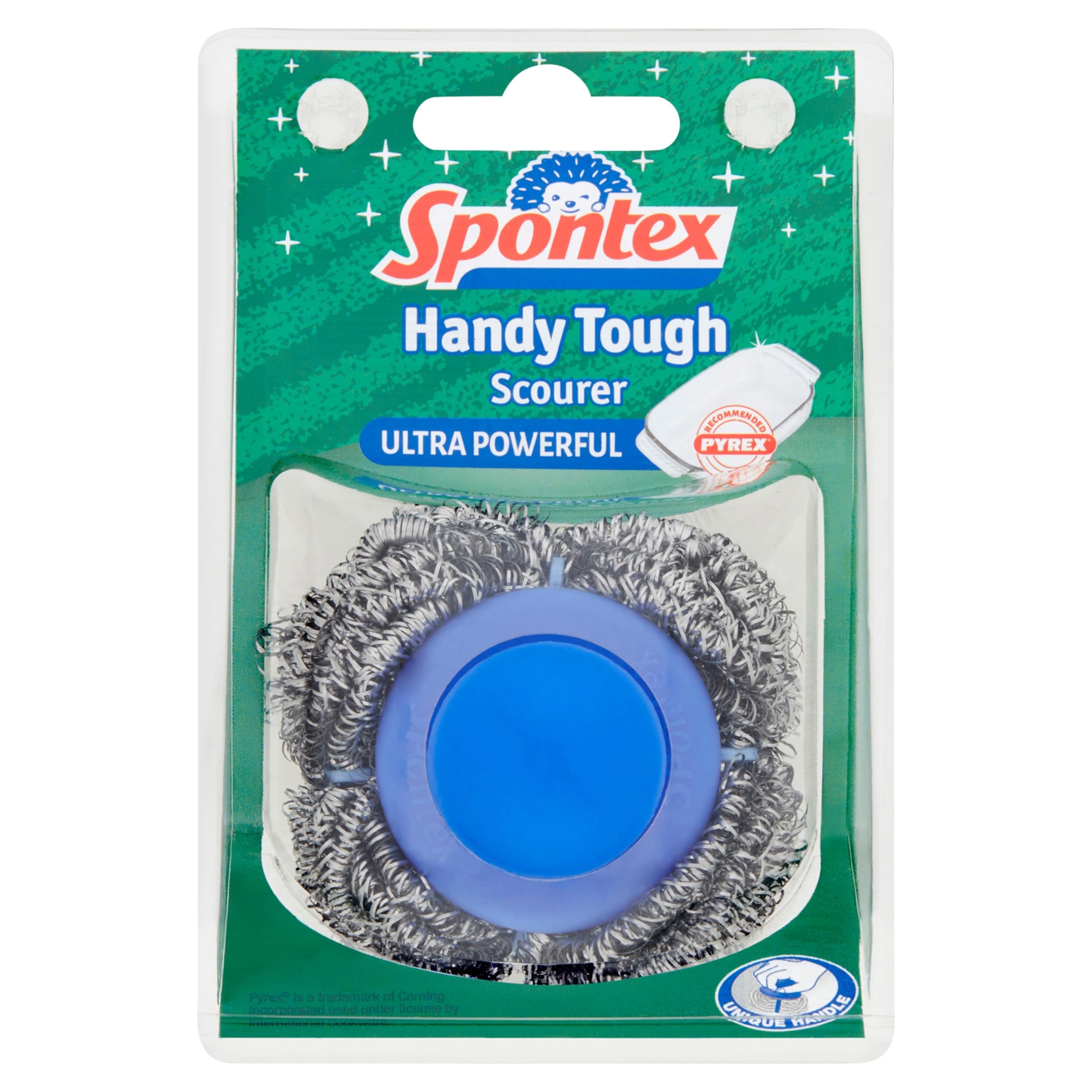 Spontex Handy Tough Kitchen Scourers - Powerful Burnt Food Removal | 12 Pack | 90% Recycled Steel 6
