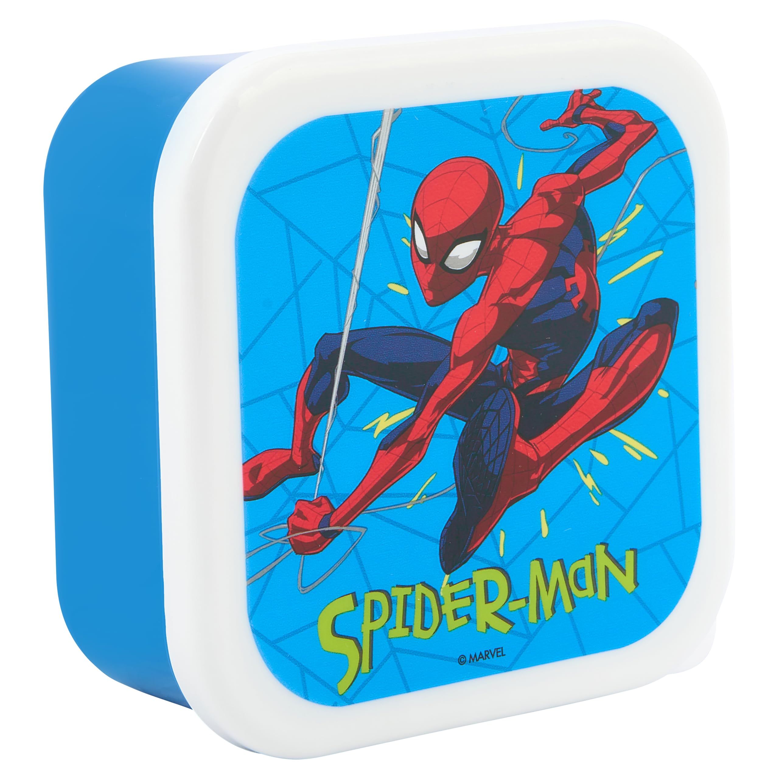 Marvel Spider-Man Amazing Stackable Lunch Boxes - Set of 3 | Red & Blue | Polypropylene 5
