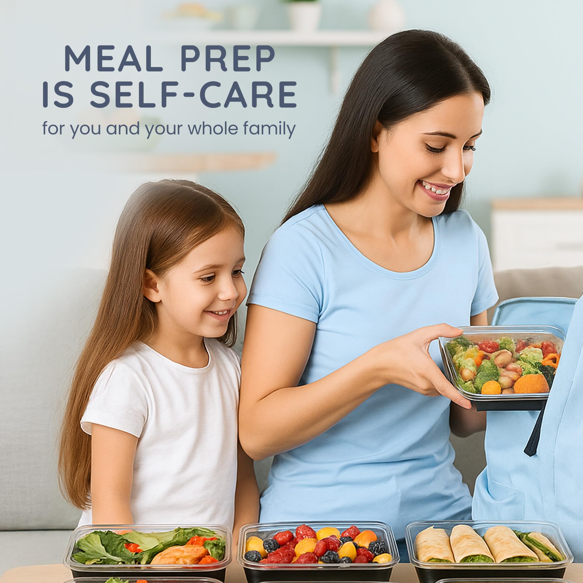 CUQOO Meal Prep Containers - 10 Pack Single Compartment Lunch Boxes | BPA-Free, Reusable, Stackable 5