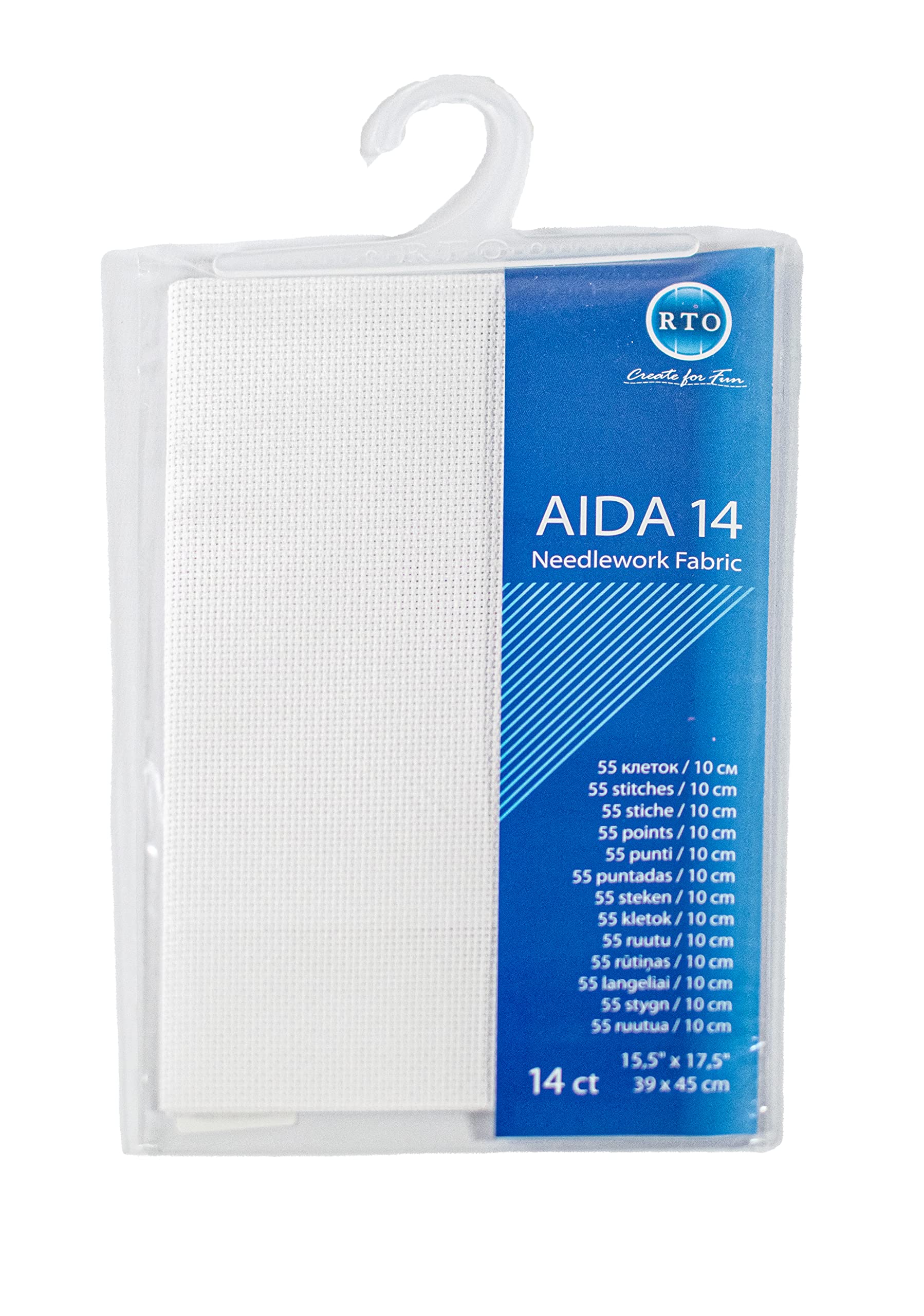 Mouldmaster Aida Fabric 14 Count White - 100% Cotton Precut for Stitching | 39cm x 45cm 1