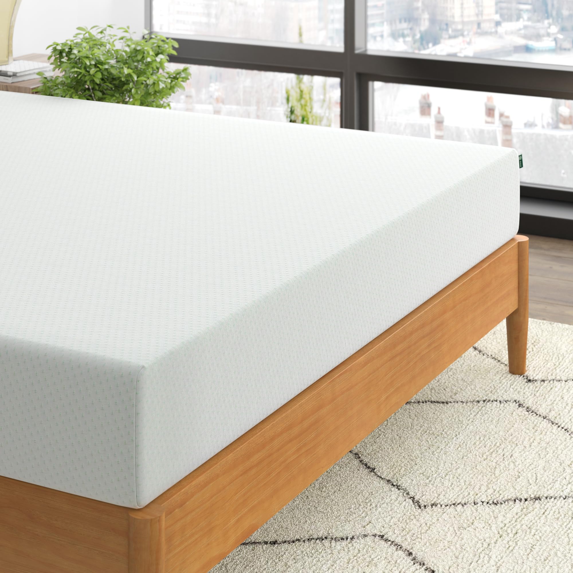 Zinus Double Mattress Memory Foam Green Tea Infused 8'' Height Medium Firm Orthopaedic Support 135 x 190 cm 6