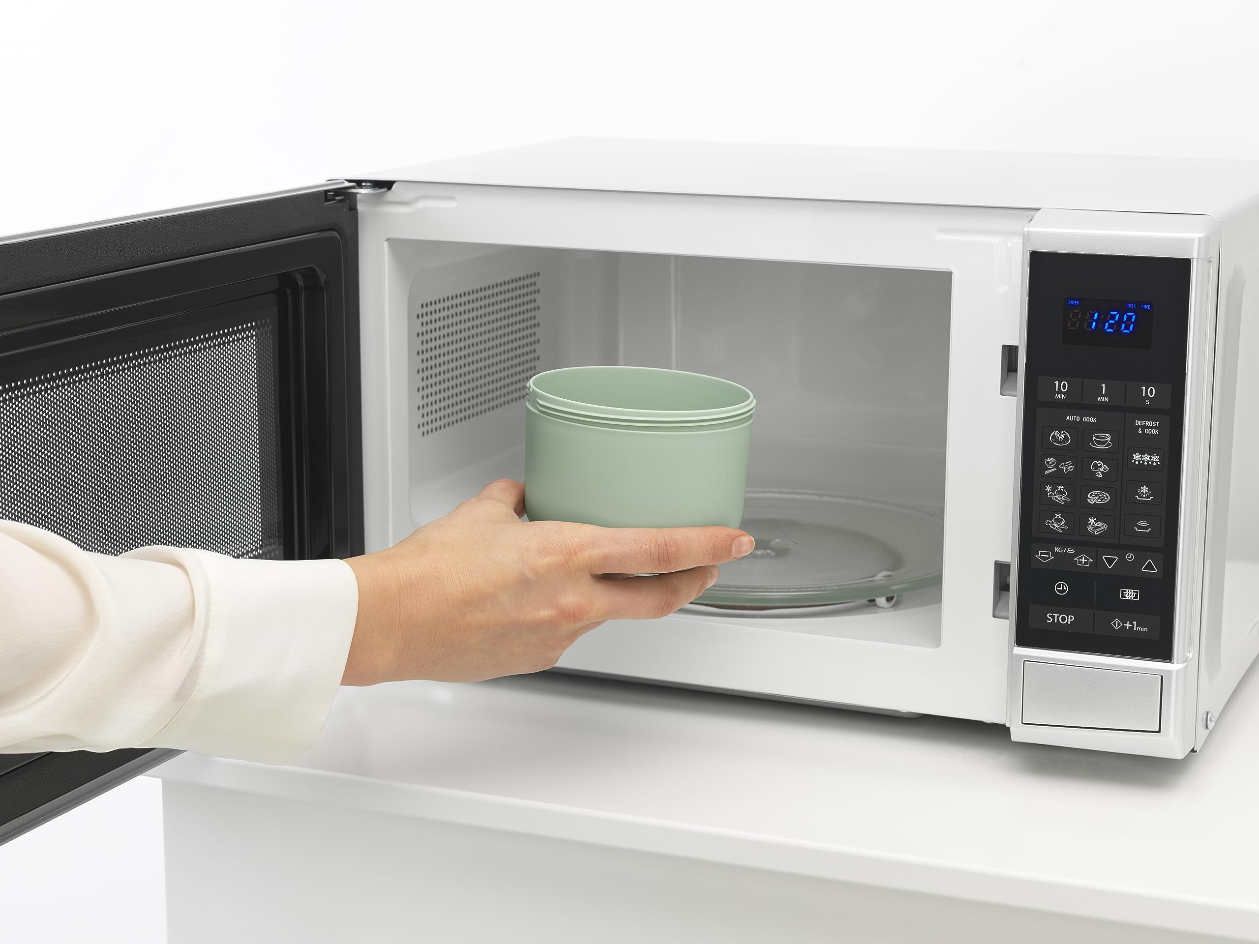 Brabantia Make & Take Breakfast Bowl - 0.5L Capacity, Jade Green, Leakproof | Microwave & Freezer Safe 6