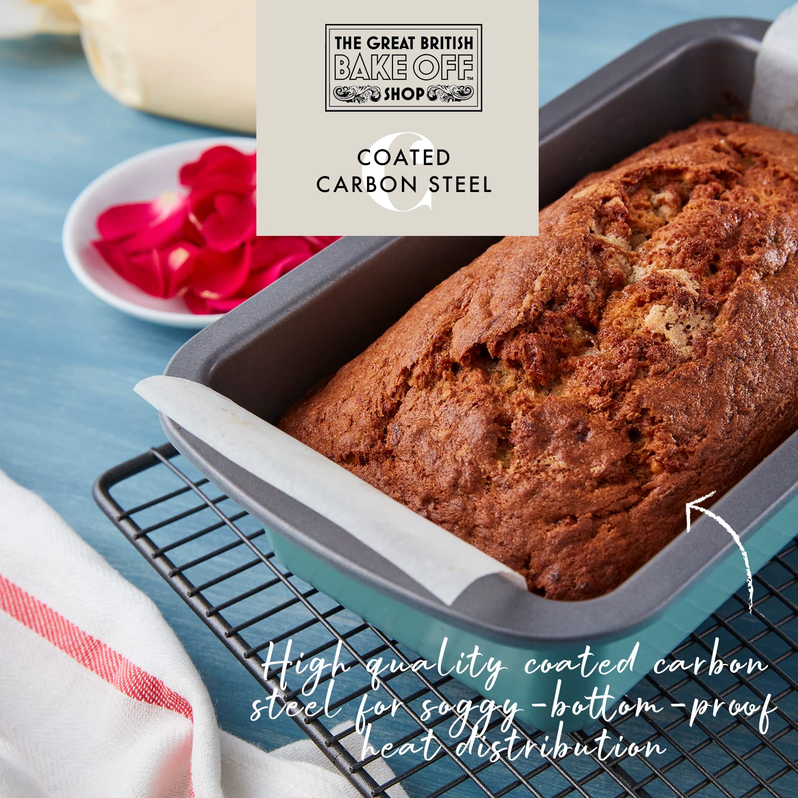 The Great British Bake Off 2lb Loaf Tin - Non-Stick Carbon Steel | 23cm x 13cm x 7cm | 900g Capacity 3
