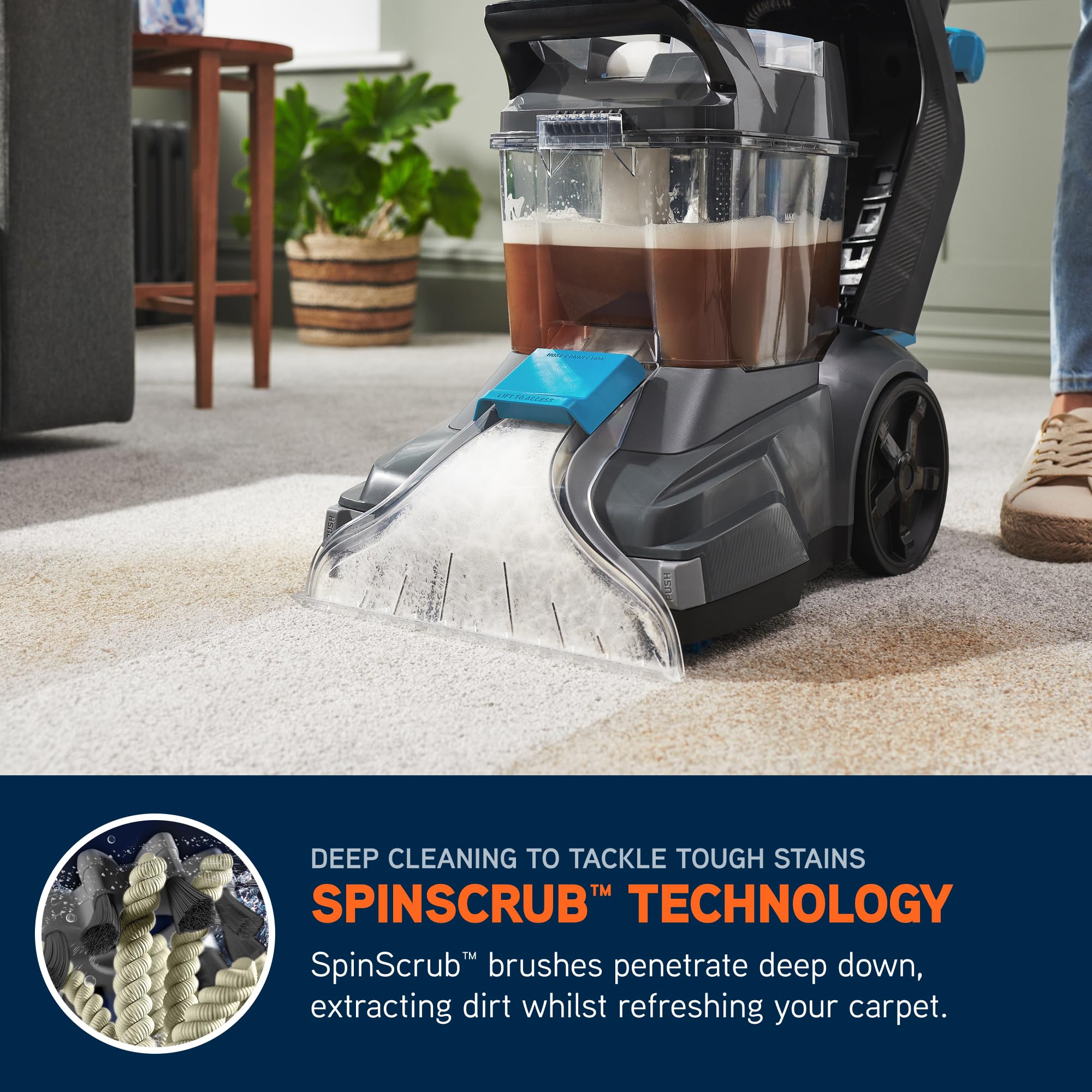 Vax SpinScrub Power Carpet Cleaner Machine - Deep Clean with SpinScrub Technology | Quick Dry 3