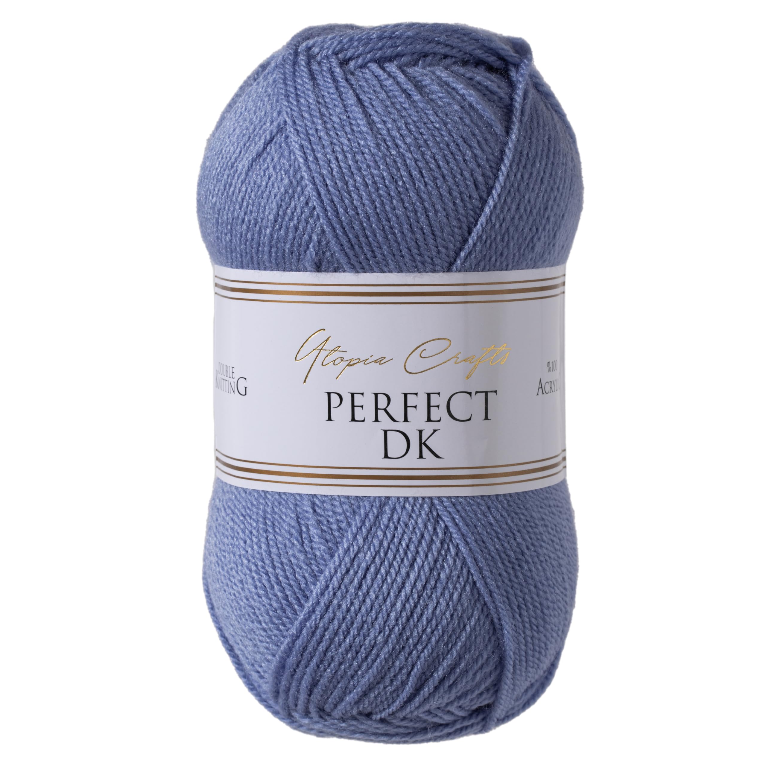 Utopia Crafts DK Double Knitting Yarn - 100% Acrylic | 100g, 330 Yds | Cloudy Blue 1