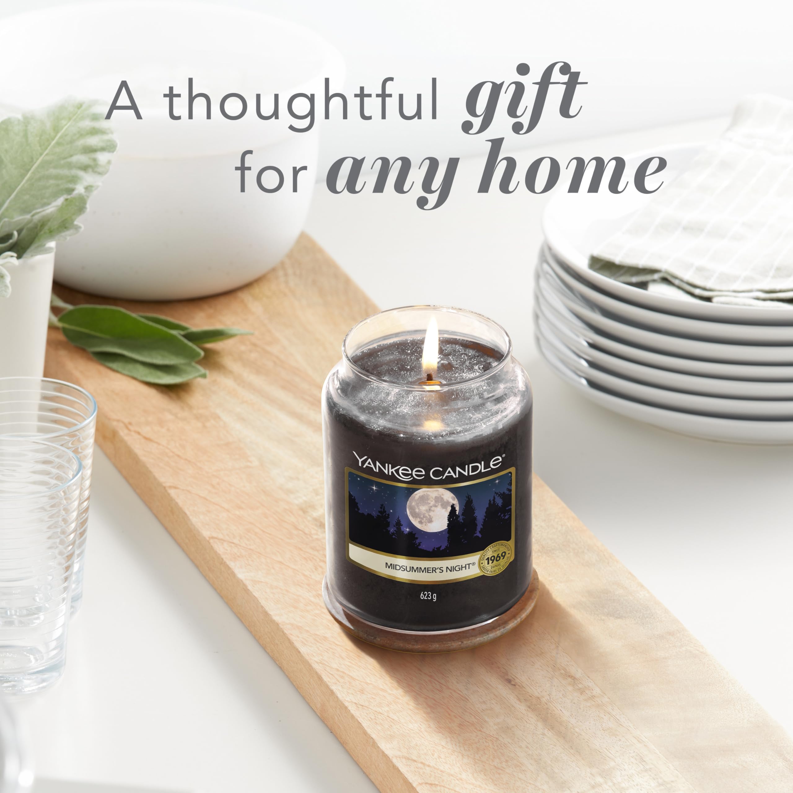 Yankee Candle Midsummer's Night Large Jar Scented Candle | 623g | Long Burning 6