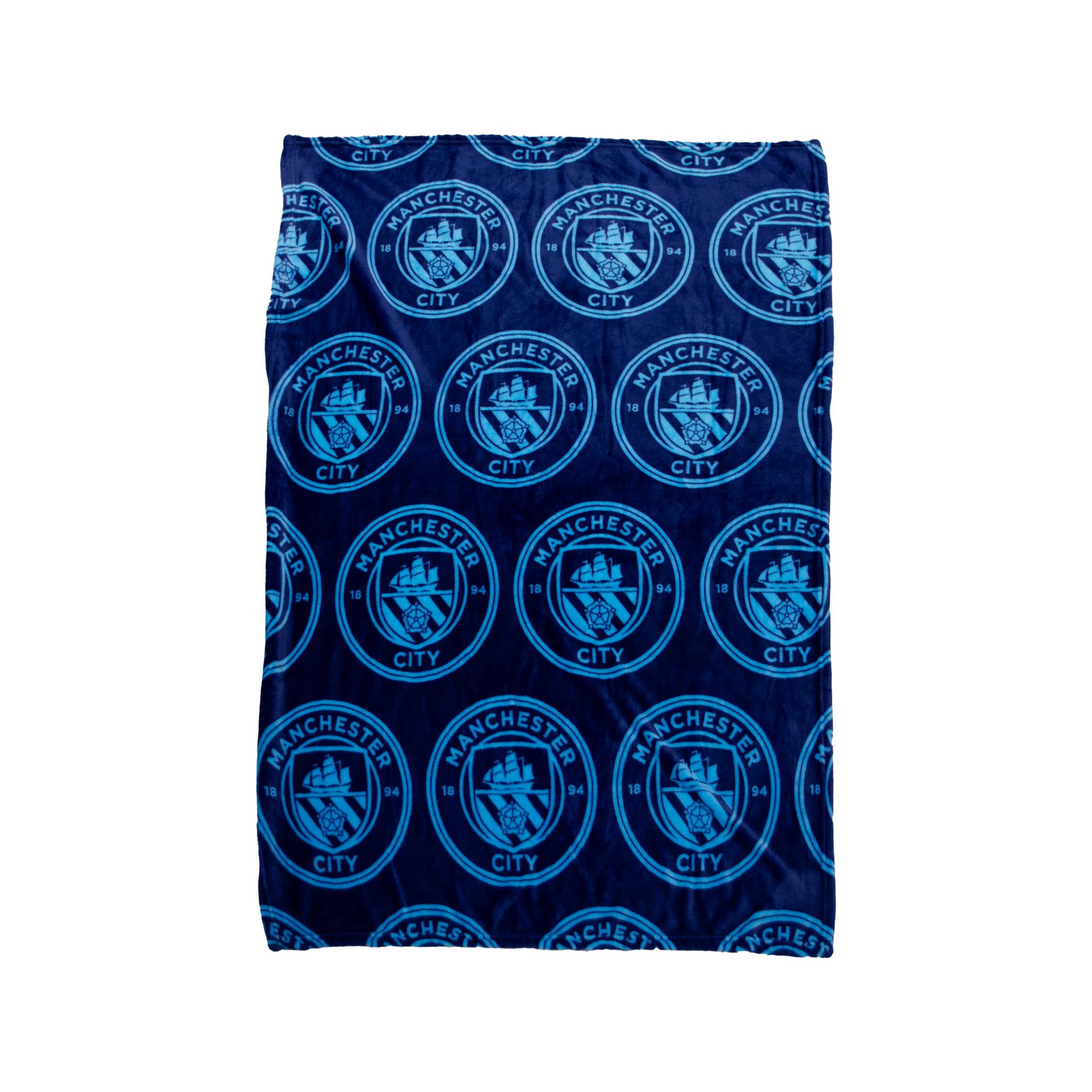 Character World Manchester City FC Fleece Throw Blanket - Officially Licensed | 100 x 150cm | 100% Polyester 1