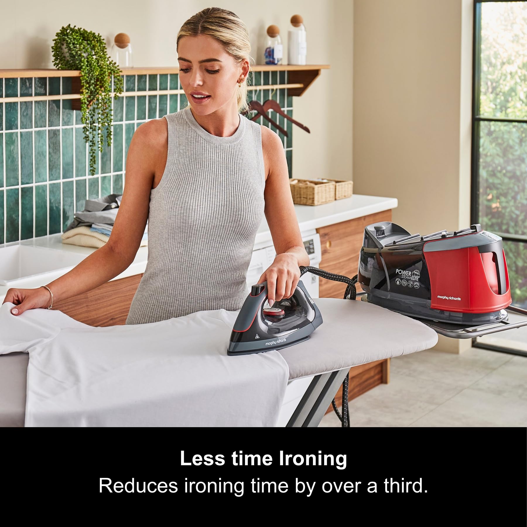 Morphy Richards Power Steam Elite + Steam Generator Iron - 6.5 Bar Pressure | 1.8L Capacity | Ceramic Soleplate 2