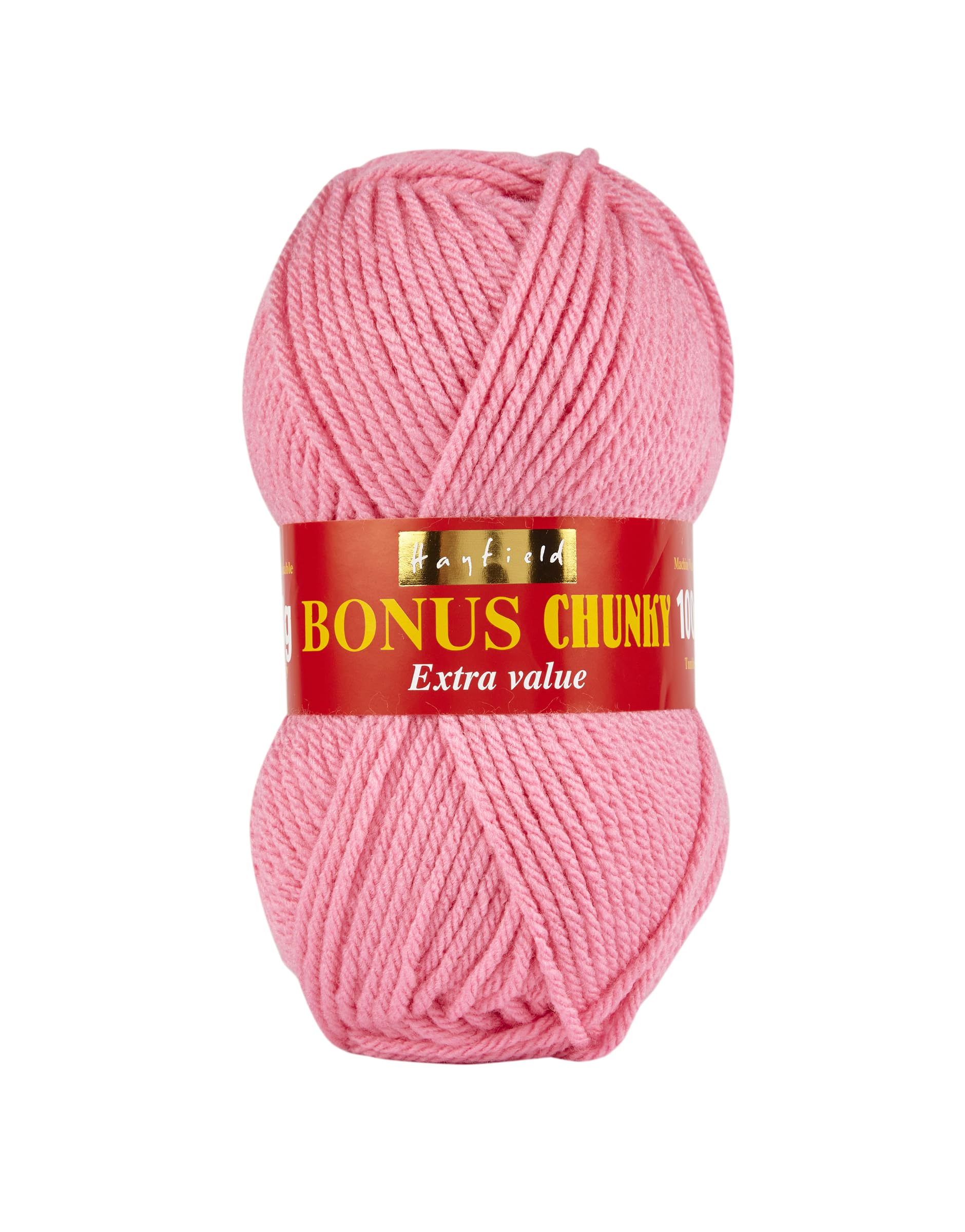 Sirdar Hayfield Bonus Chunky Yarn - 100% Acrylic, Chunky Weight, Pink (992) 1