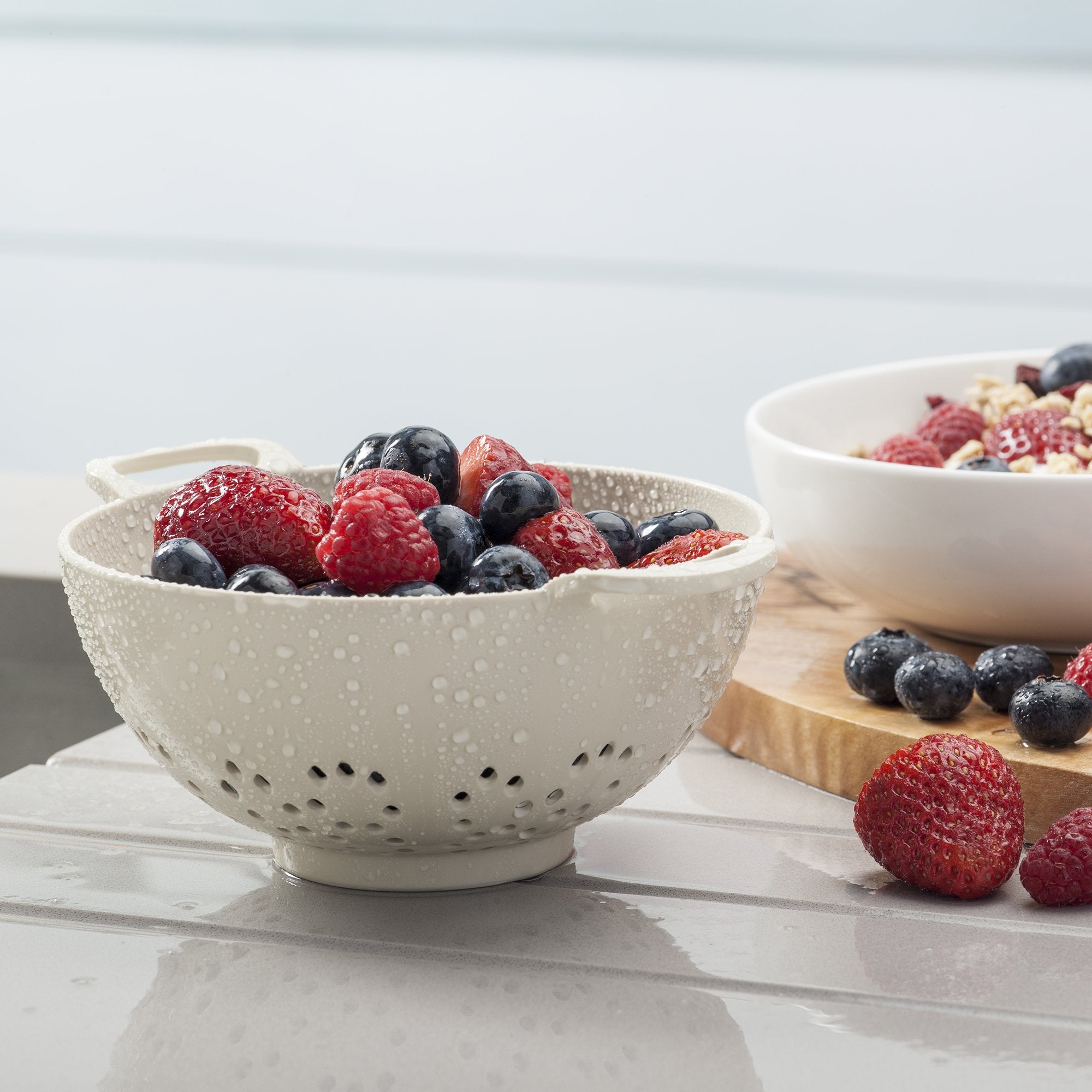 Zeal Melamine Colander - 6"/15cm Small Size | Cream | Dishwasher Safe 3