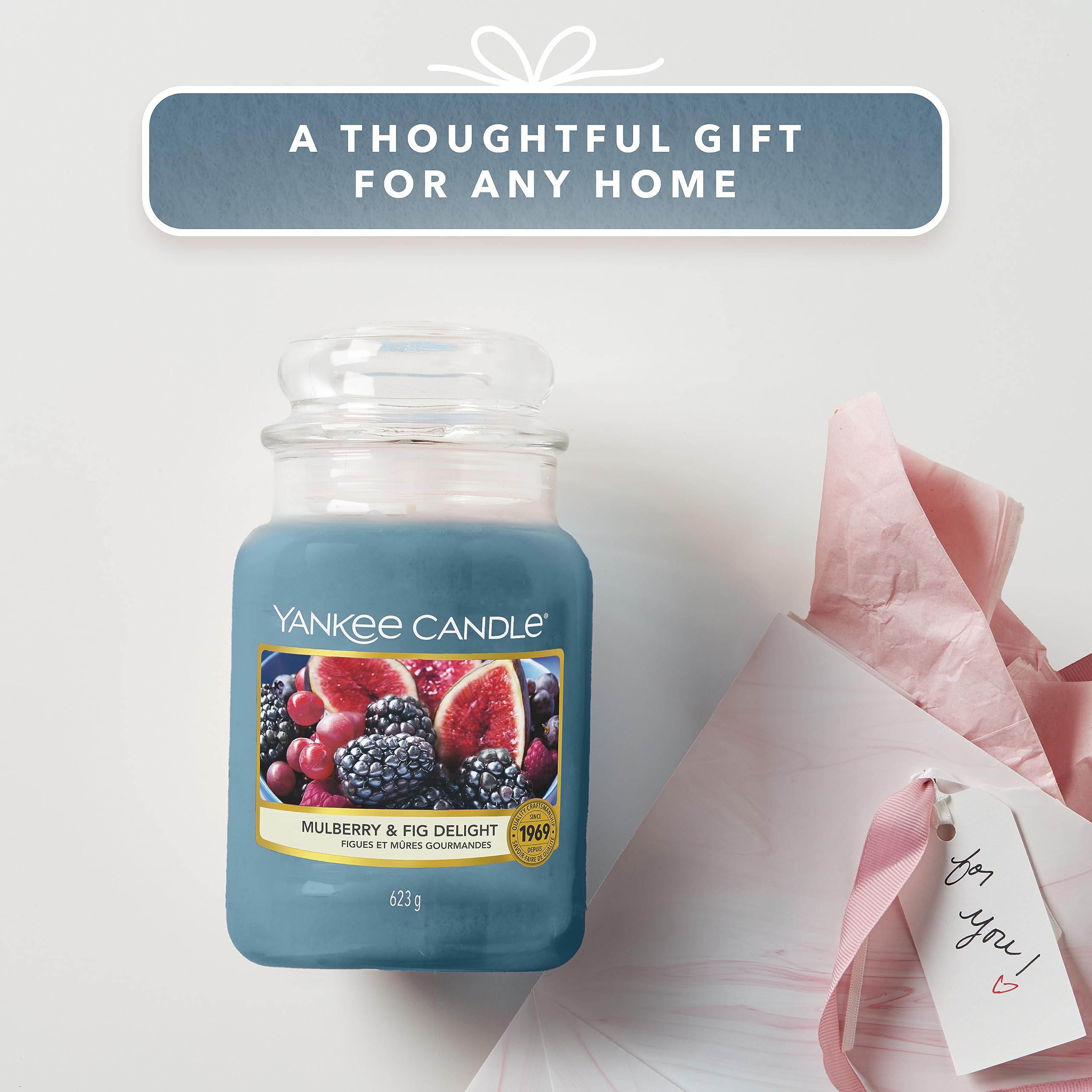 Yankee Candle Mulberry & Fig Delight Scented Candle | Large Jar | Up to 150 Hours Burn Time 5