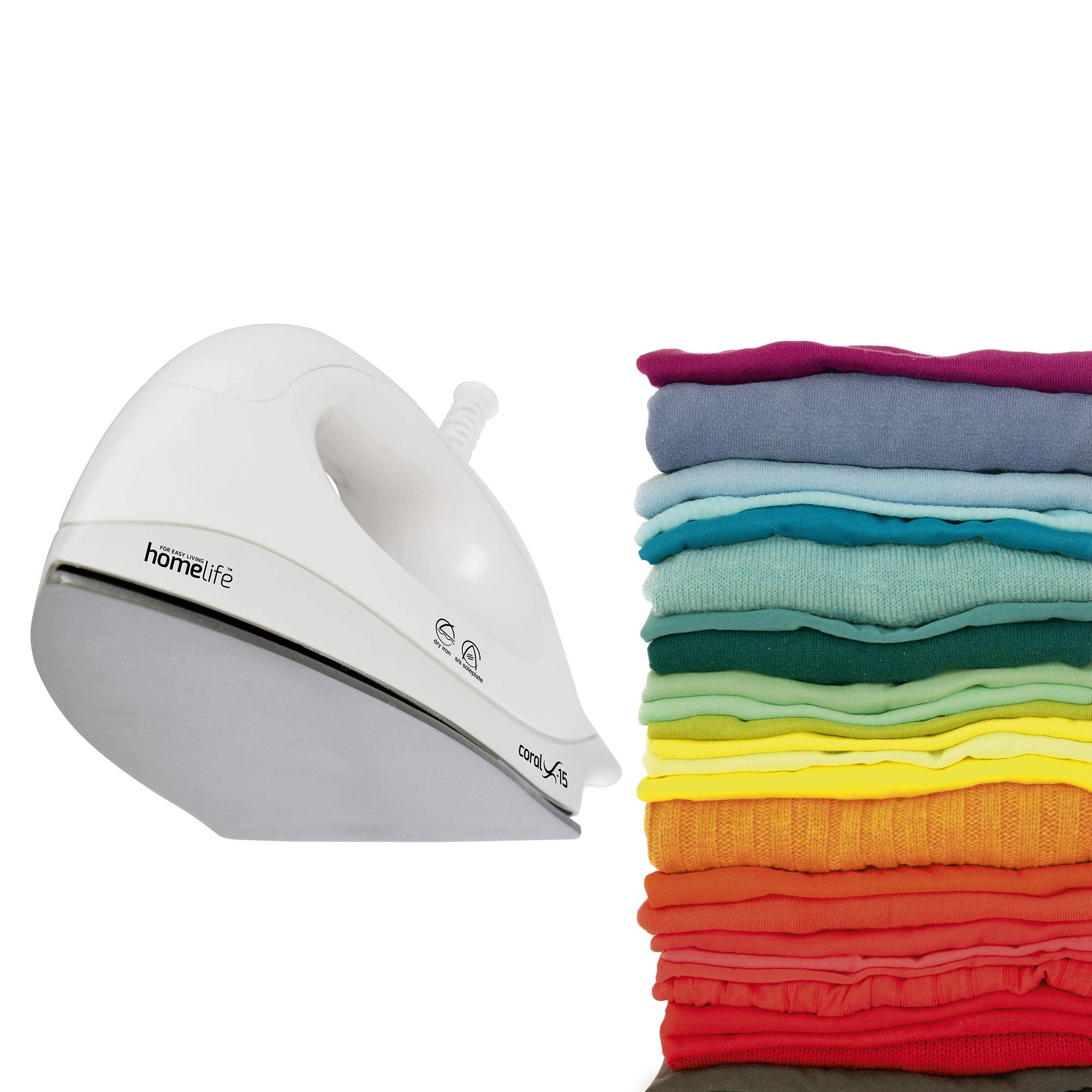 homelife for easy living Coral X-15 Dry Iron - 1200W Power | Non-Stick Soleplate | Variable Temperature 4