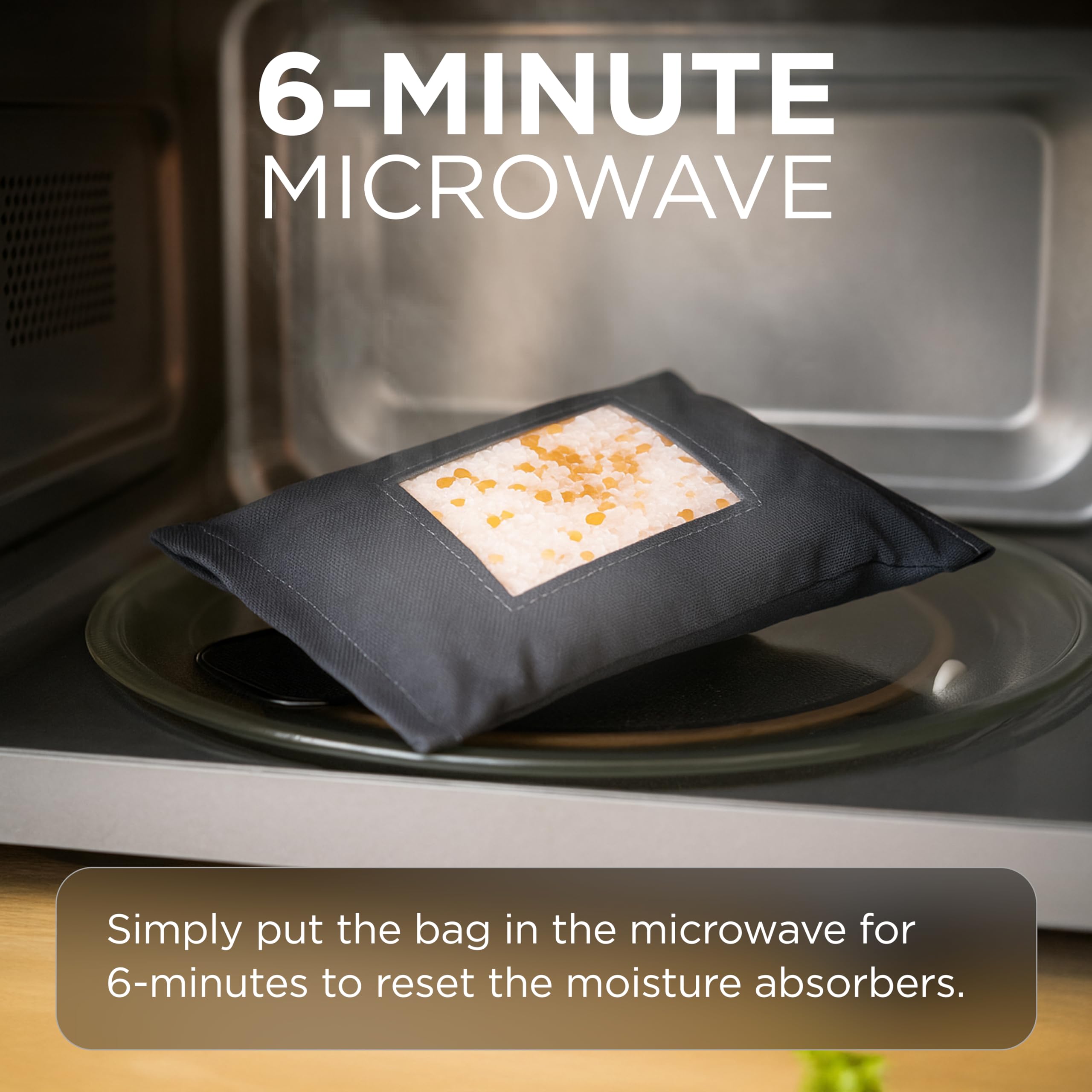 Status IONOS 300g Reusable Car Dehumidifier Bag | Absorbs 100ml | Microwave Rechargeable 5