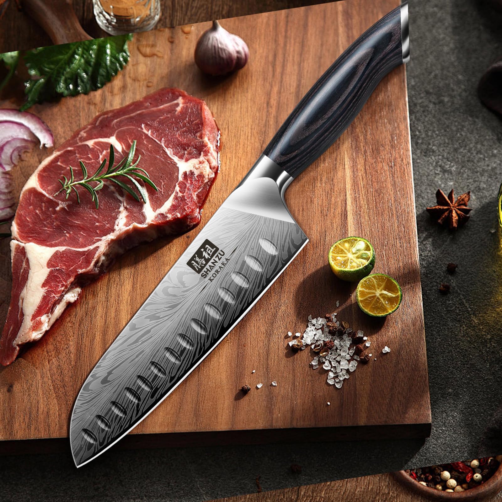 SHAN ZU Powder Steel Boning Knife - 63 HRC High Carbon | 12° Blade Angle | Ergonomic Pakkawood Handle 7