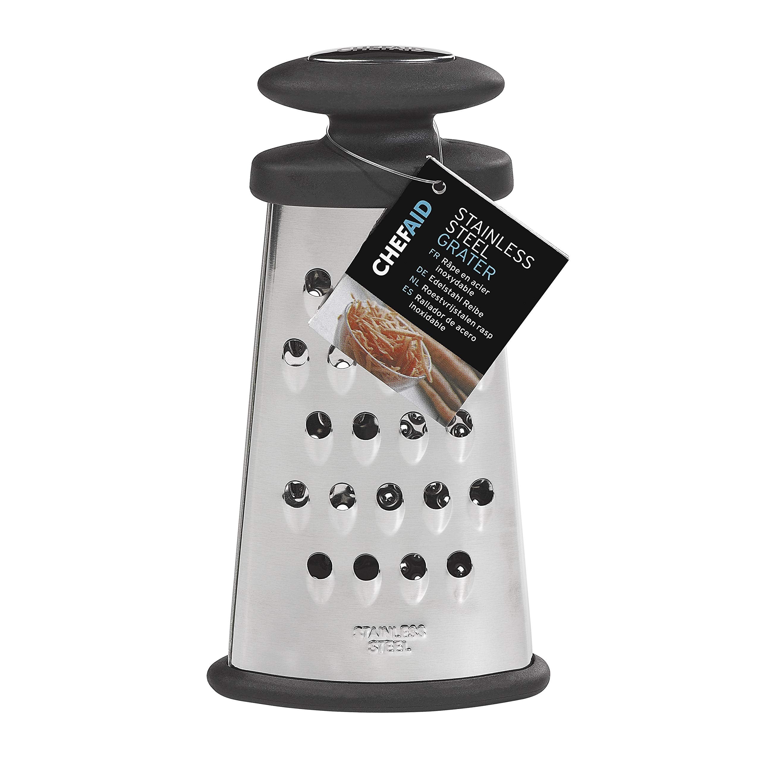Chef Aid Stainless Steel Grater - High Quality Metalic Finish | Dishwasher Safe 1