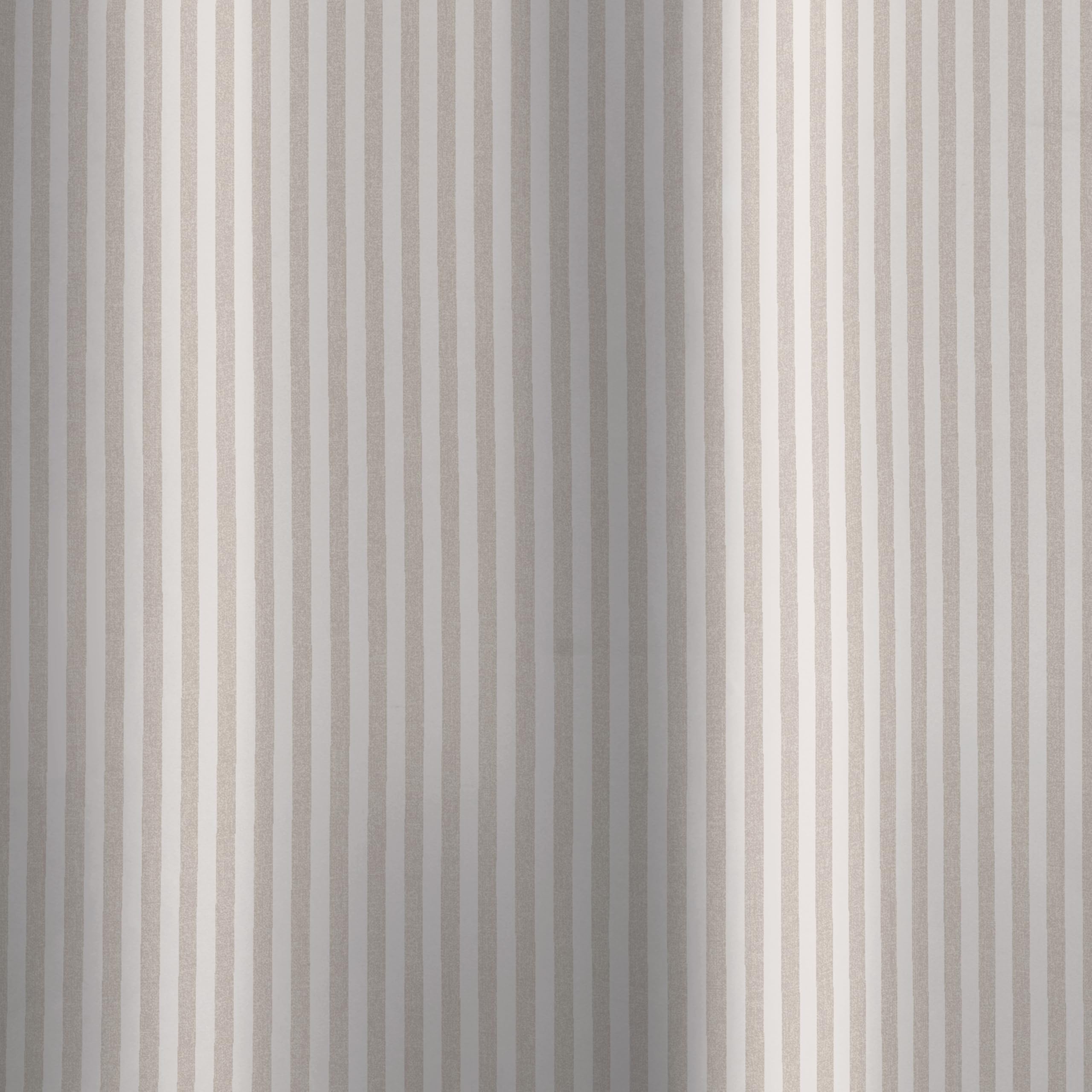 Catherine Lansfield Timeless Stripe Shower Curtain - Natural | 180x180cm | Polyester | Eyelet 3