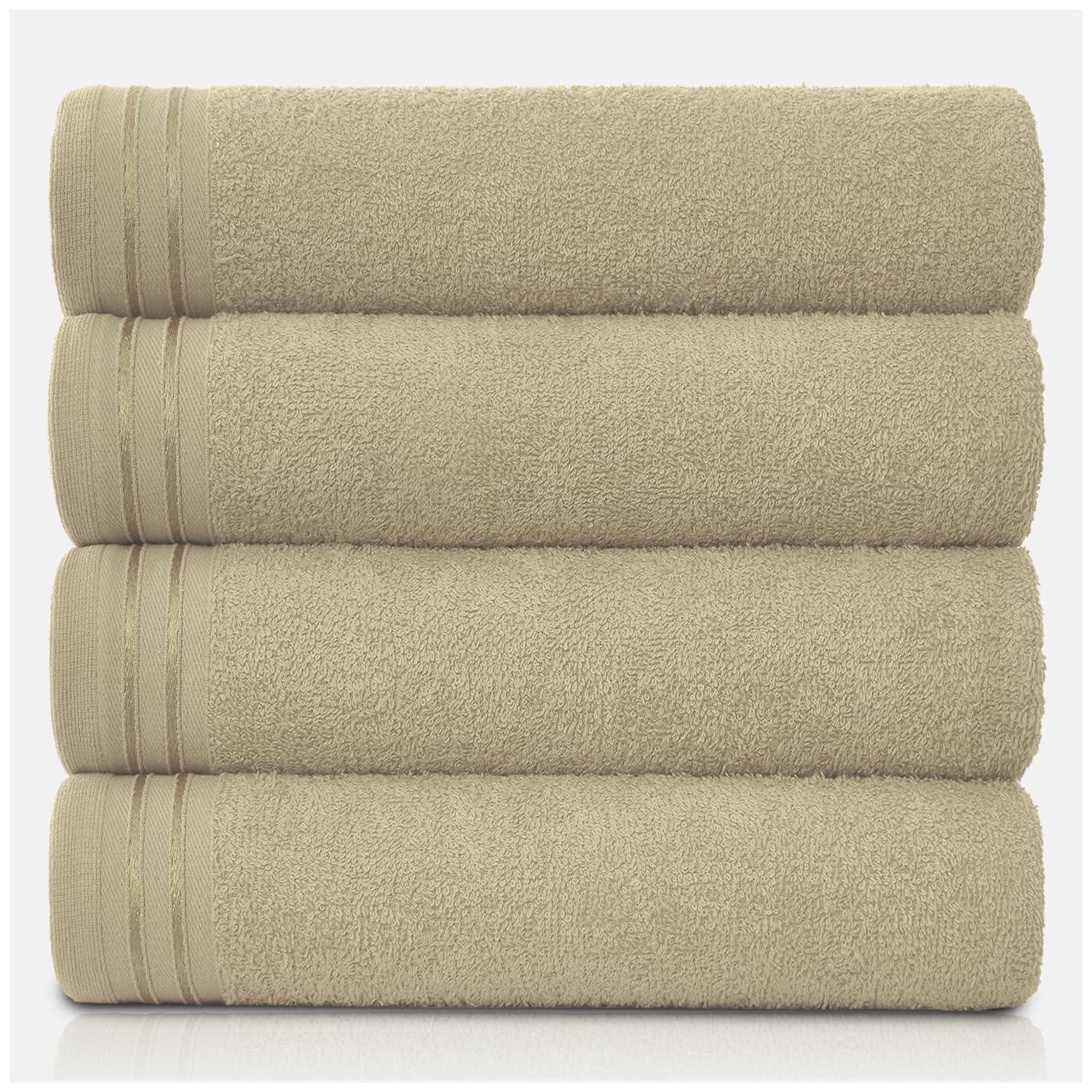 GC GAVENO CAVAILIA Egyptian Cotton Bath Sheet - 4 Pack Mocha | 450 GSM | 75 x 135 cm 1