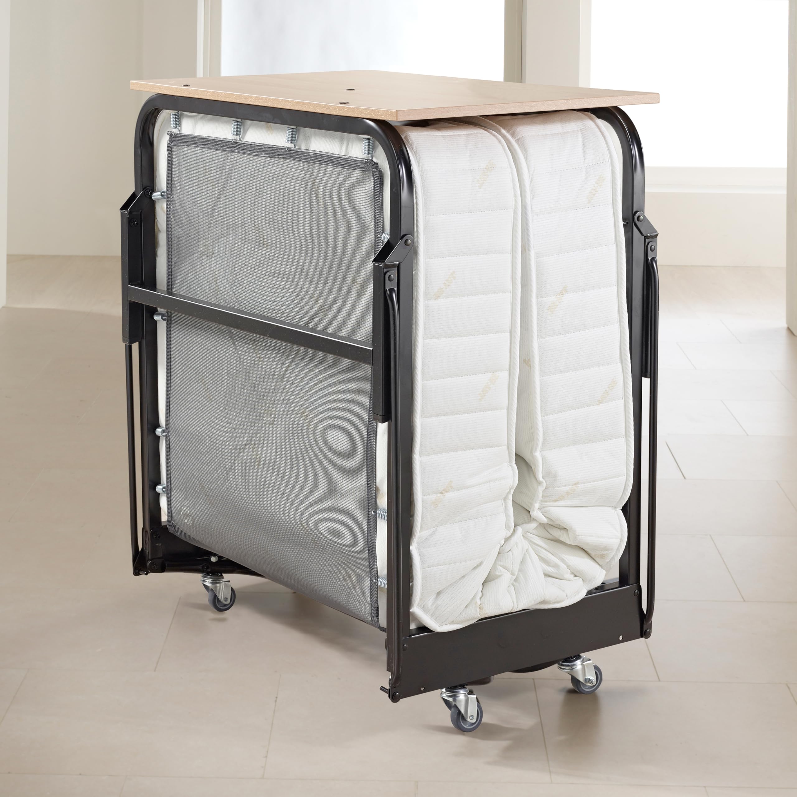 JAY-BE Crown Premier Folding Bed with Deep Sprung Mattress - Single, Contract Use, 190kg Max Weight 7