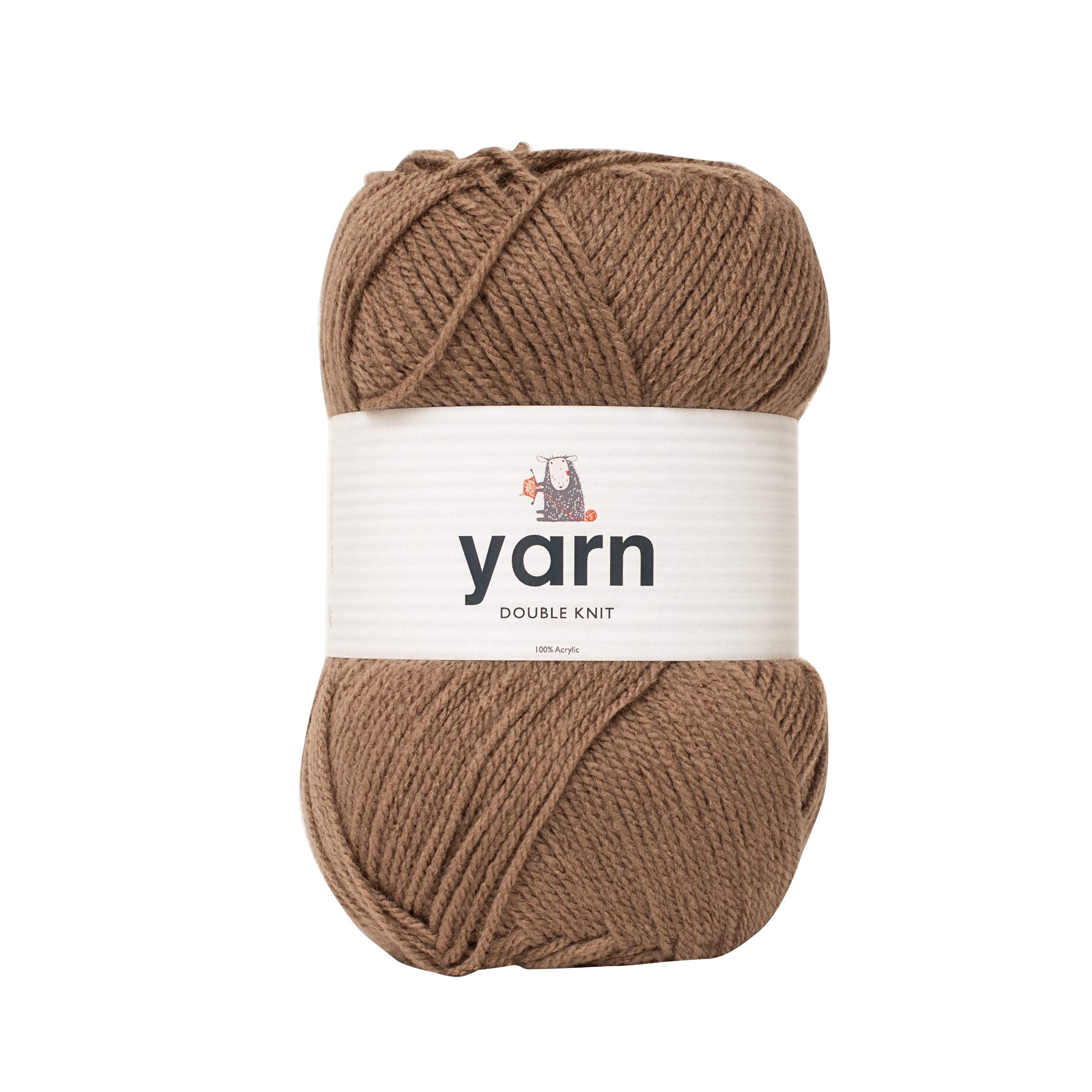 KORBOND DK Brown Yarn - 100g Acrylic Wool | Hypoallergenic | 290m Double Knit