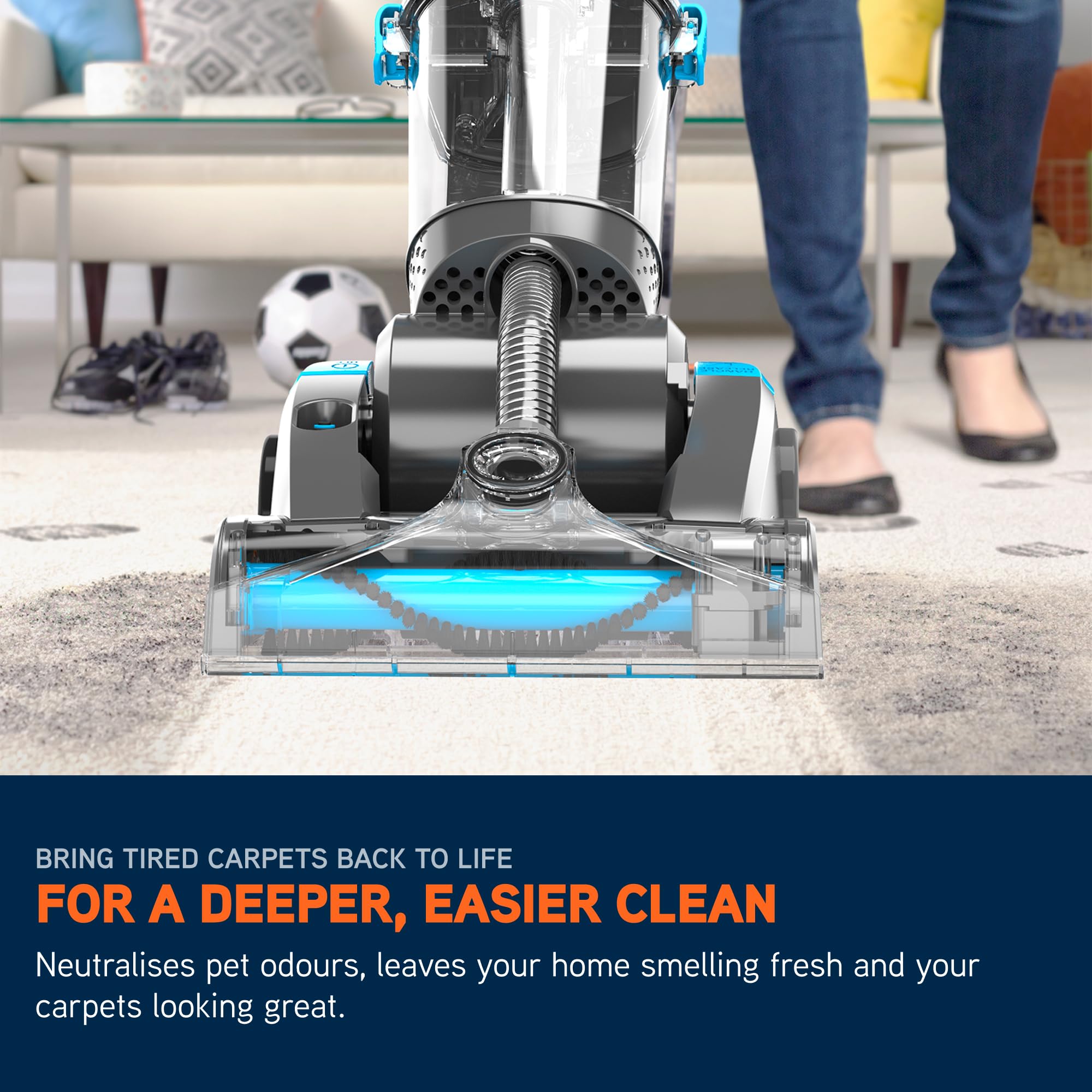 Vax Dual Power Pet Advance Carpet Cleaner - Dual Rotating Brushbars | Twin Tank Technology | 2.4m Hose 3