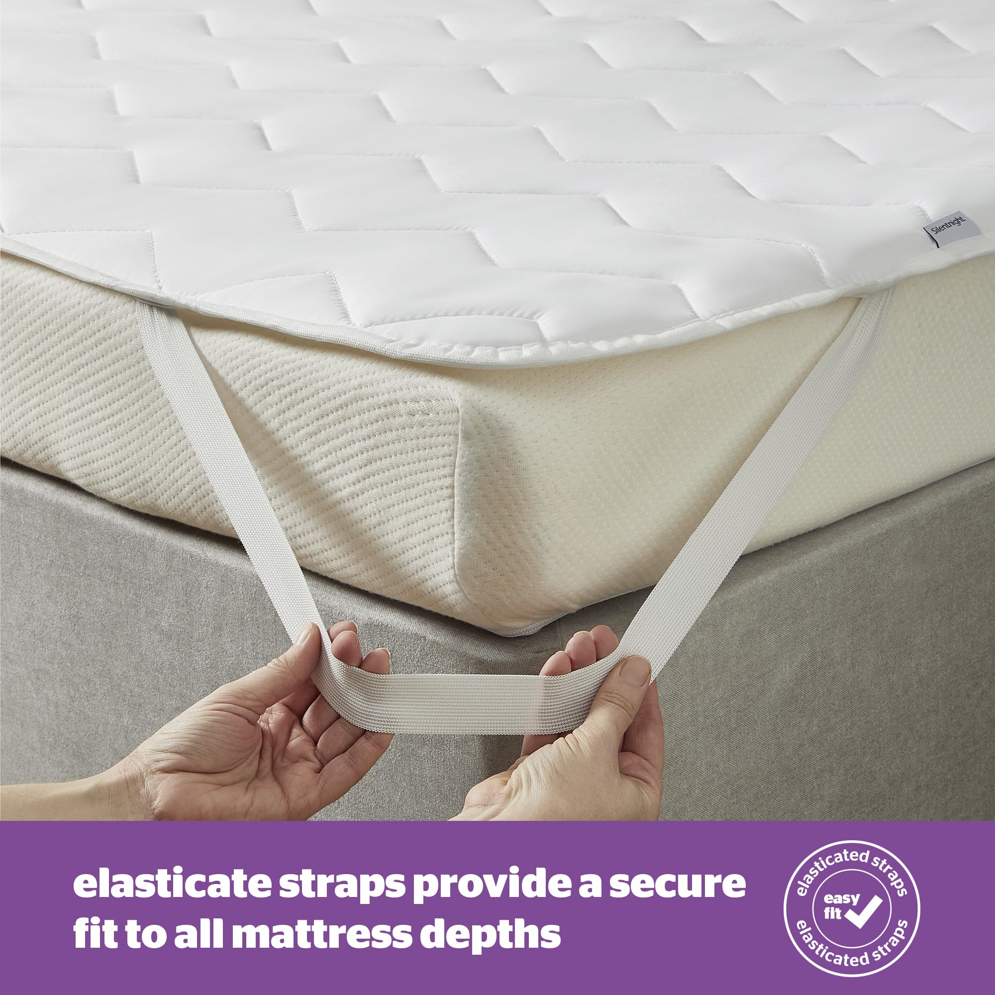 Silentnight Deep Sleep Quilted Mattress Protector - King Size, White | Hypoallergenic 4